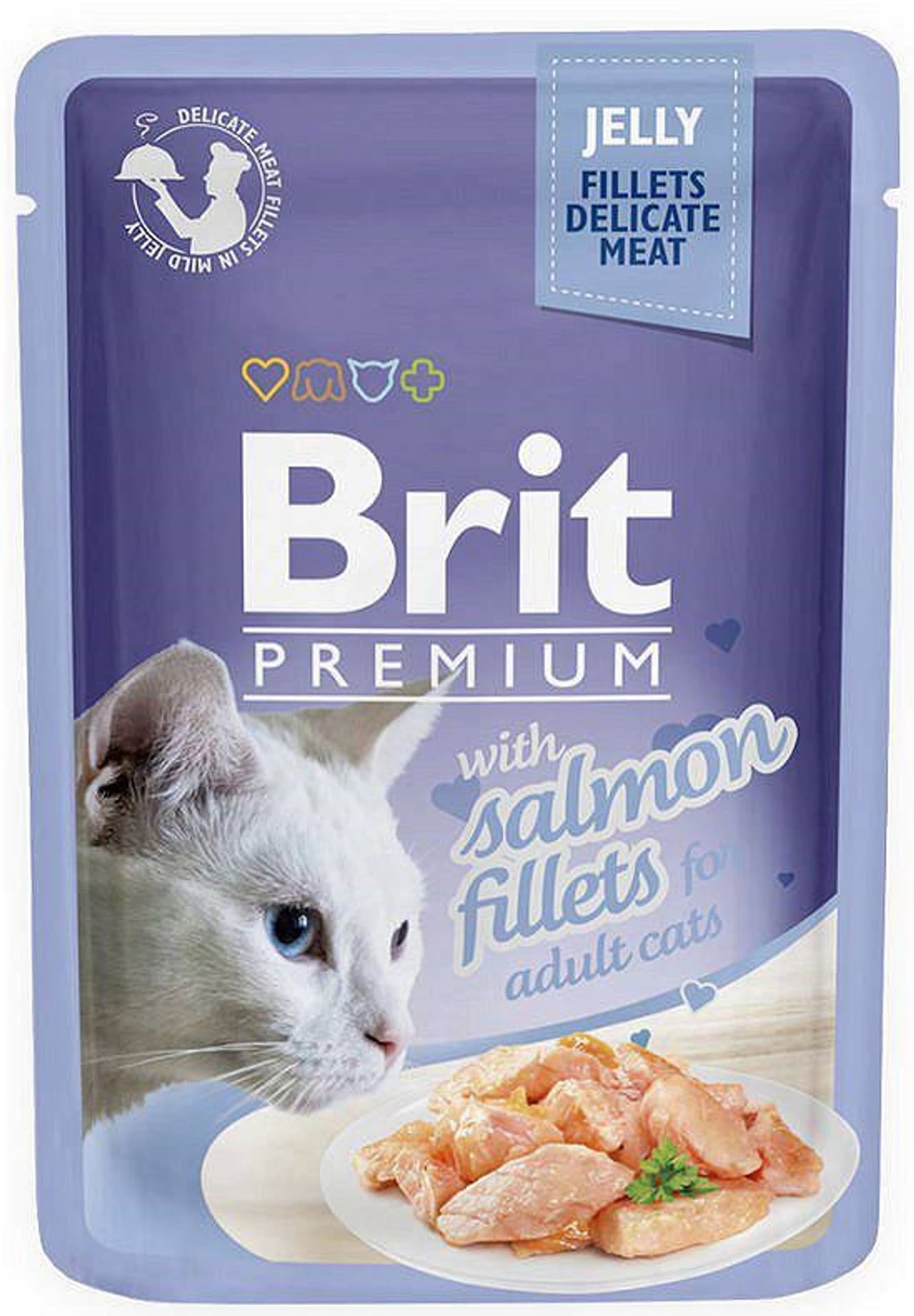 

BRIT POUCH JELLY FILLETS SALMON saszetka dla kotów z łososiem w galarecie 85g