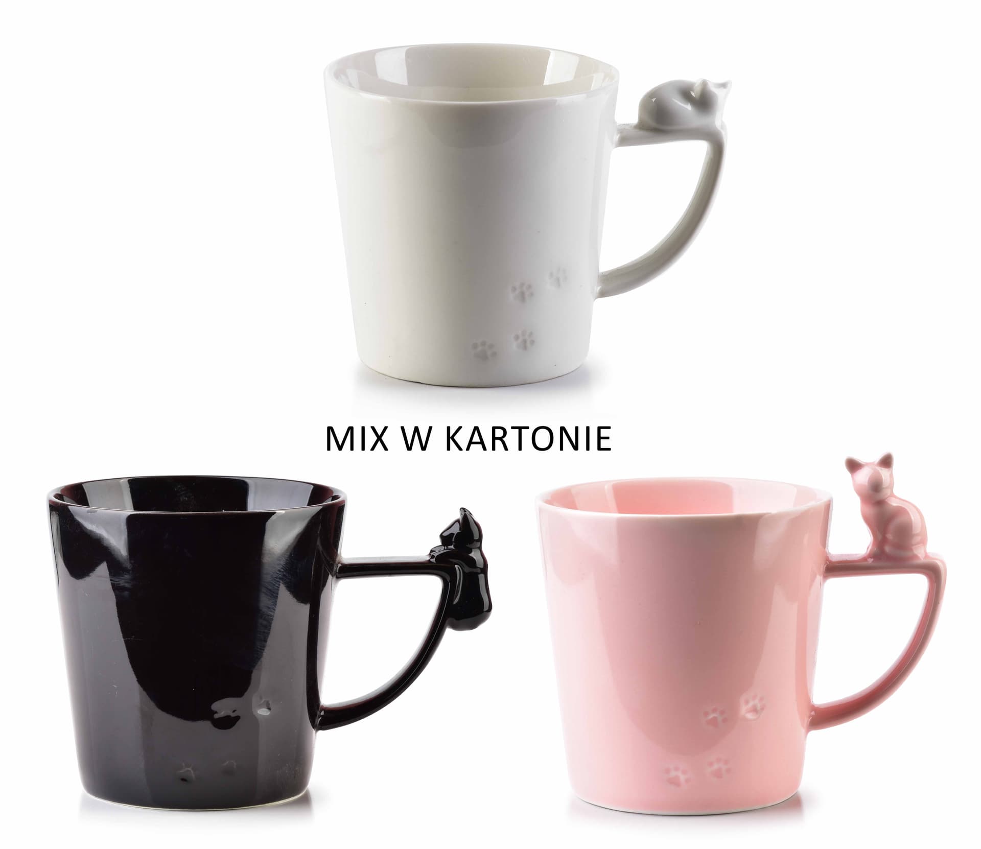 

BASIC Kubek 300ml 9x12xh8,5cm kotek mix kolorów