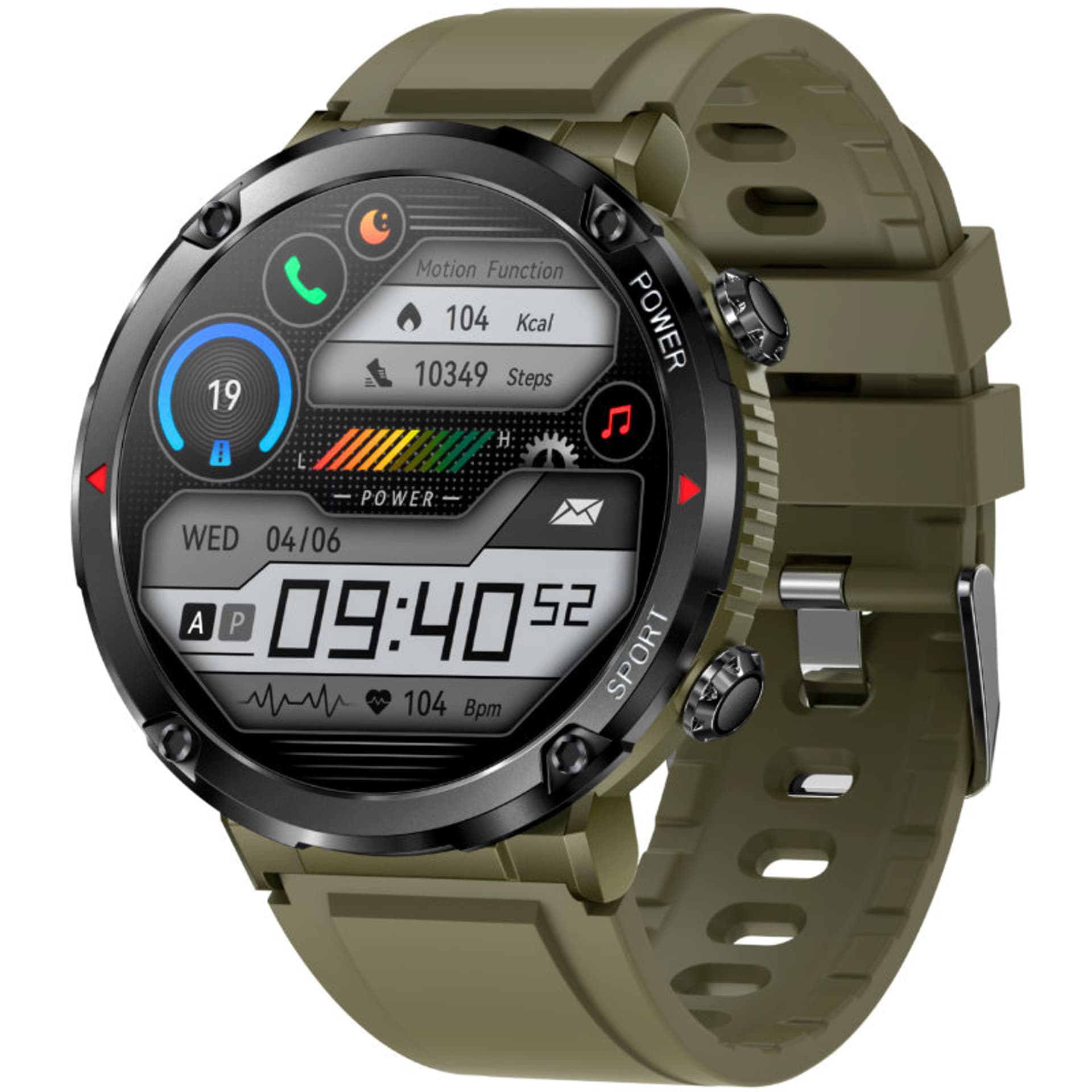 

SMARTWATCH MĘSKI Rubicon RNCE96 - WYKONYWANIE POŁĄCZEŃ - BT CALL (sr041b)