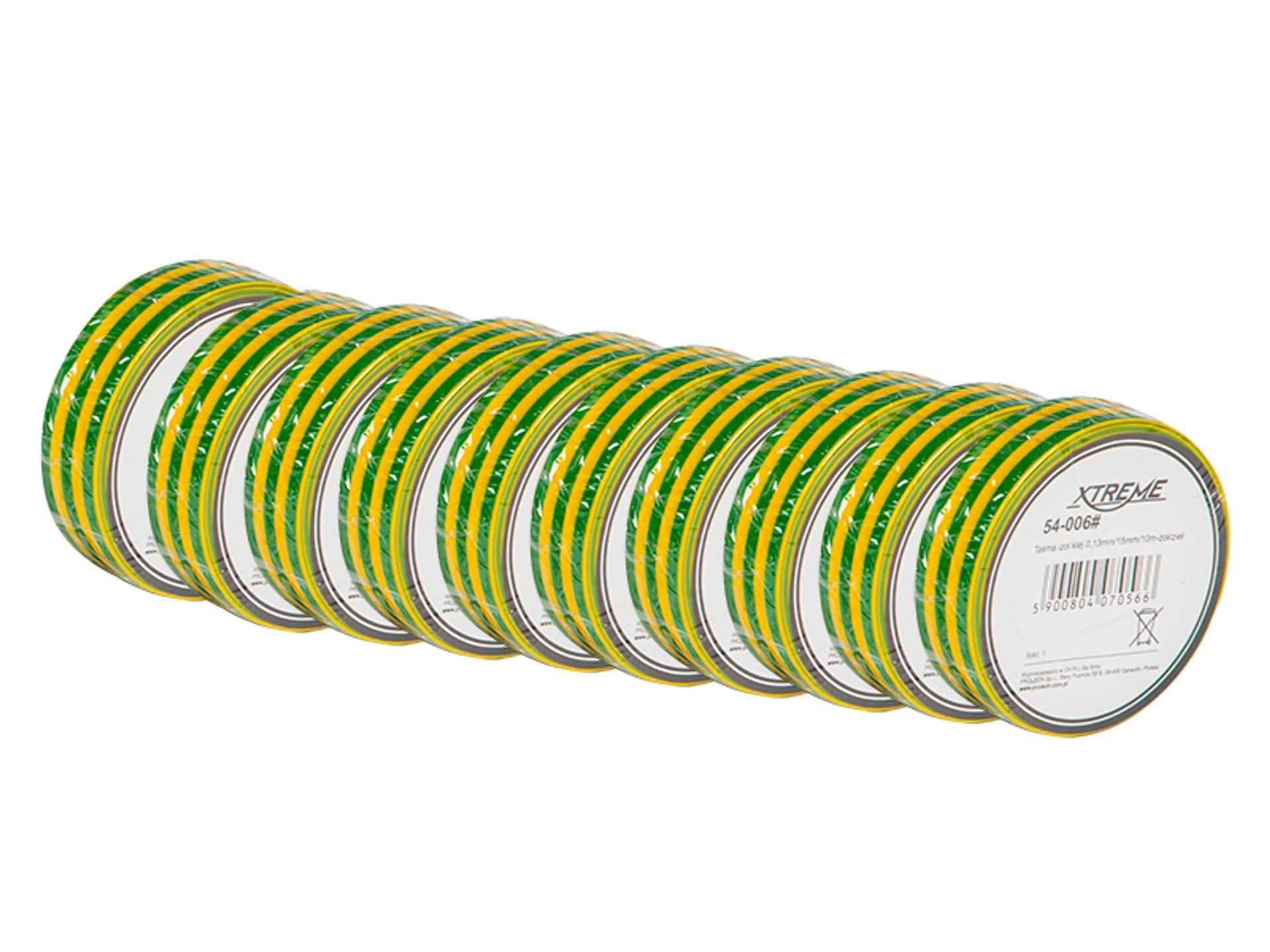 

54-018# Taśma izolacyjna klejąca 0,13mm/15mm/10m