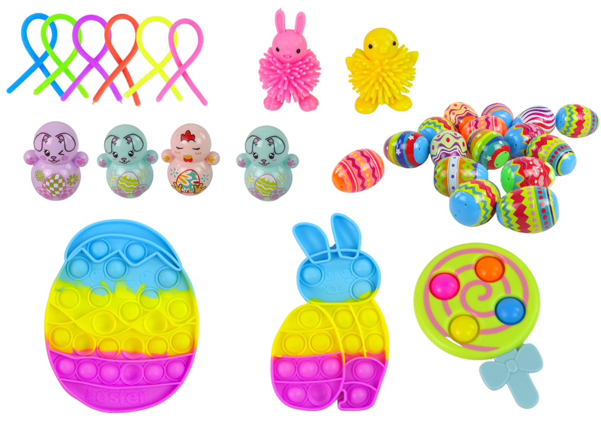 

ZESTAW WIELKANOCNY ZAJĄCZEK PISANKI POP IT FIGURKI