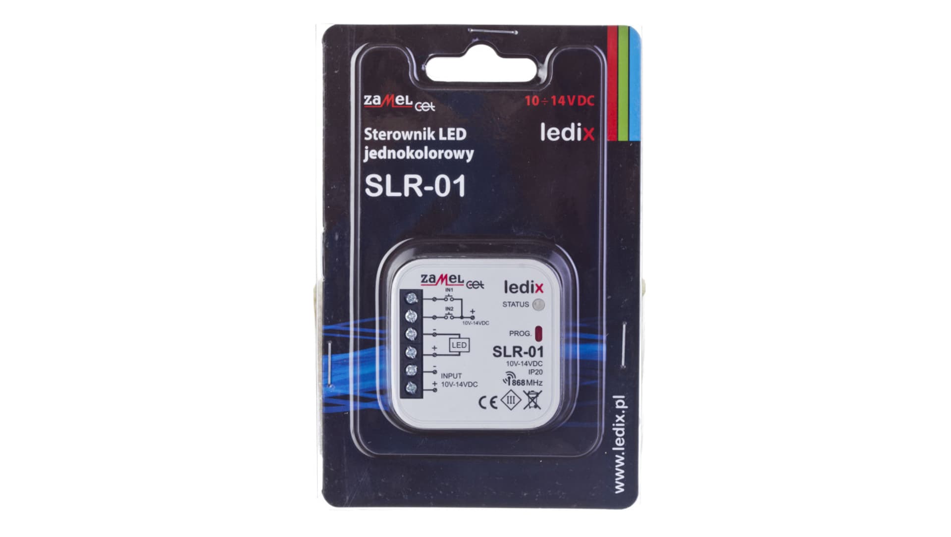 

Sterownik LED jednokolorowy 0,22W 4A 10-14V DC IP20 SLR-01 LDX10000004