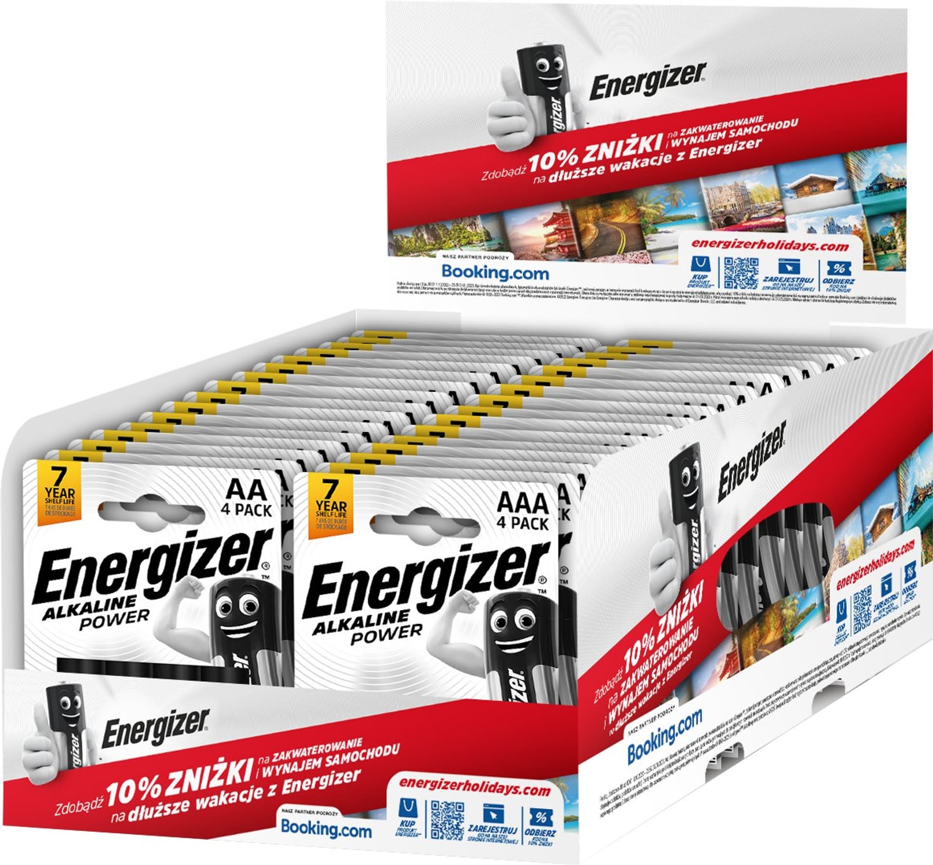 

ENERGIZER DISPLAY BATERIE ALKALINE POWER 16xAA/4+16xAAA/4 NEW BOOKING