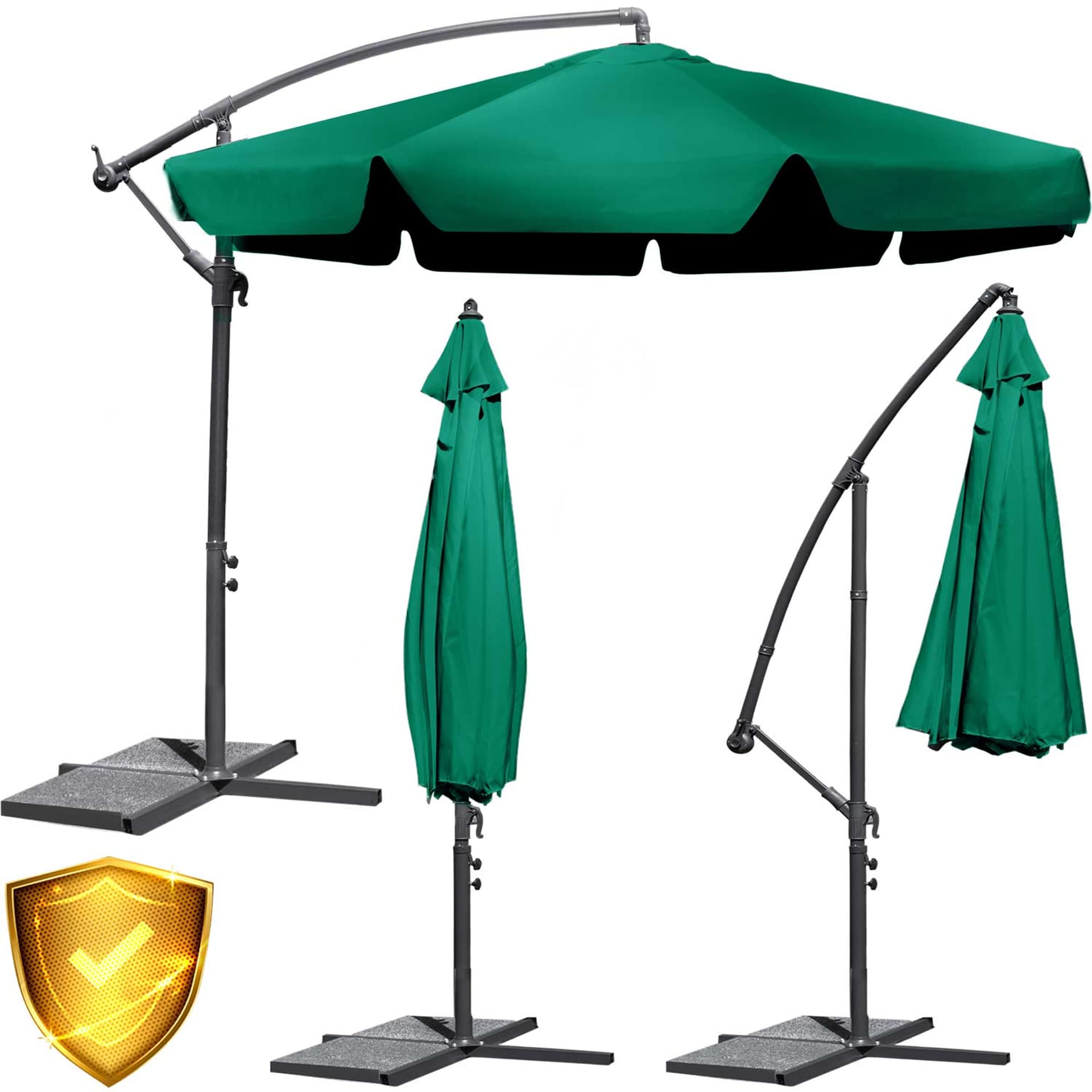 

Parasol ogrodowy składany 8 segmentów zielony  350cm