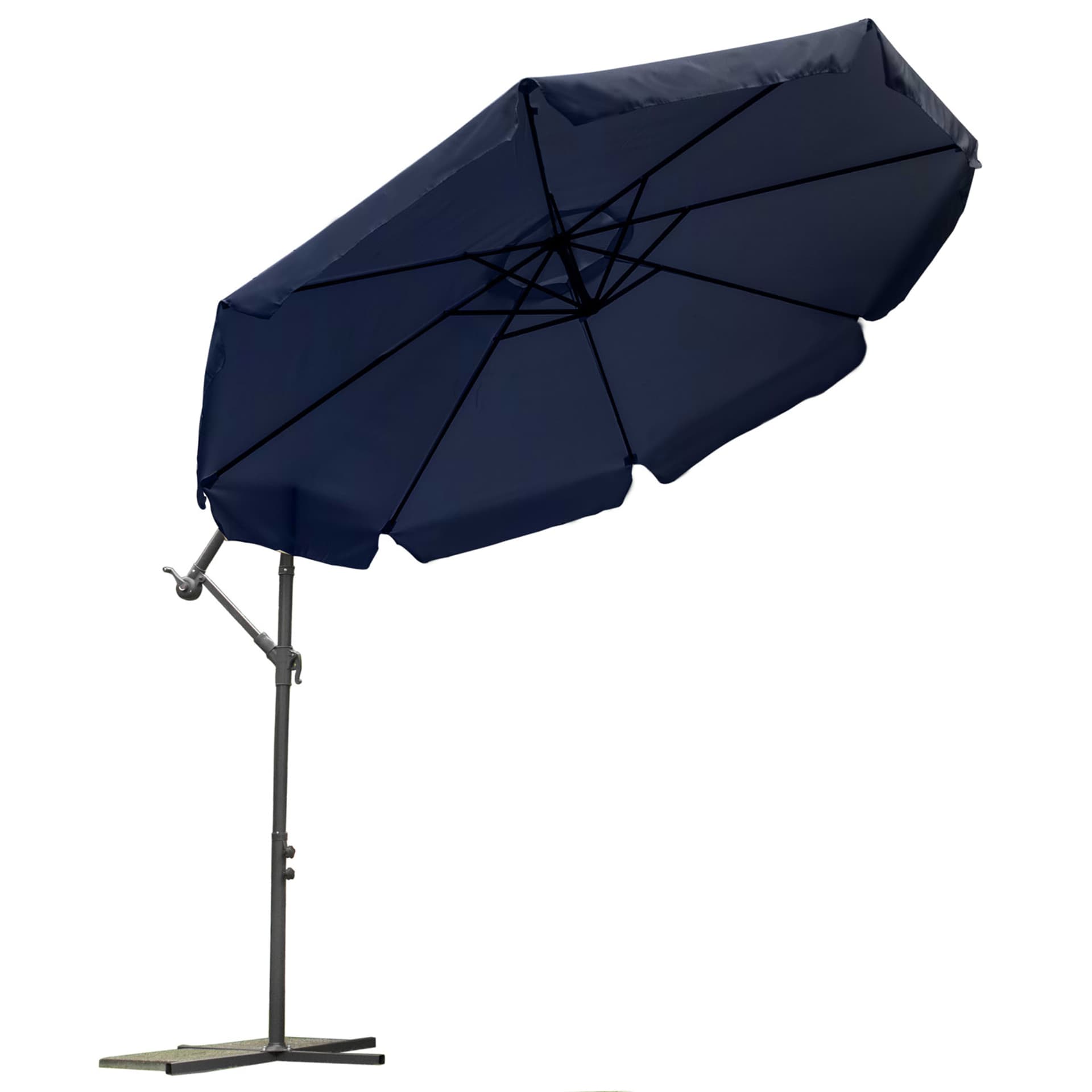 

Parasol ogrodowy składany 8 segmentów granatowy  350cm