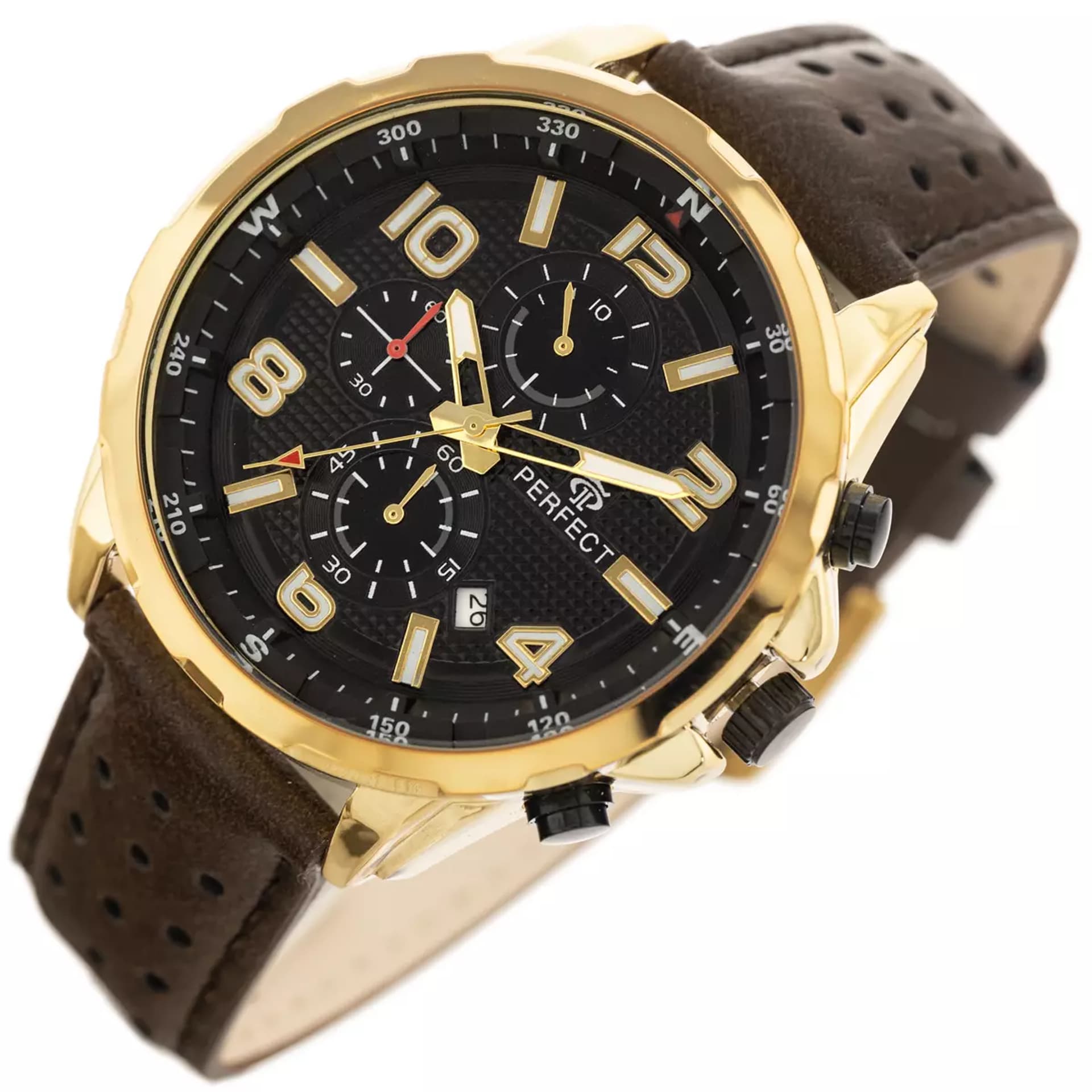 

ZEGAREK MĘSKI PERFECT CH05L - CHRONOGRAF (zp353h) + BOX, Zp353h) + bo