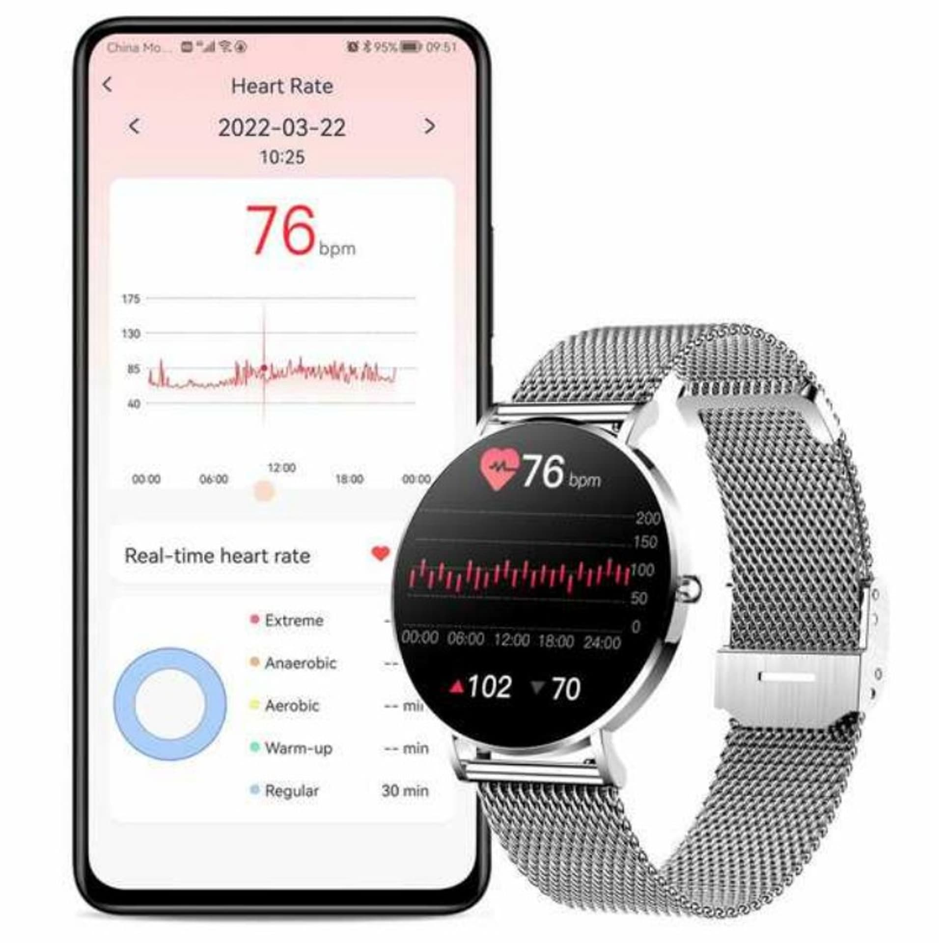 

MANTA Smartwatch Alexa srebrny