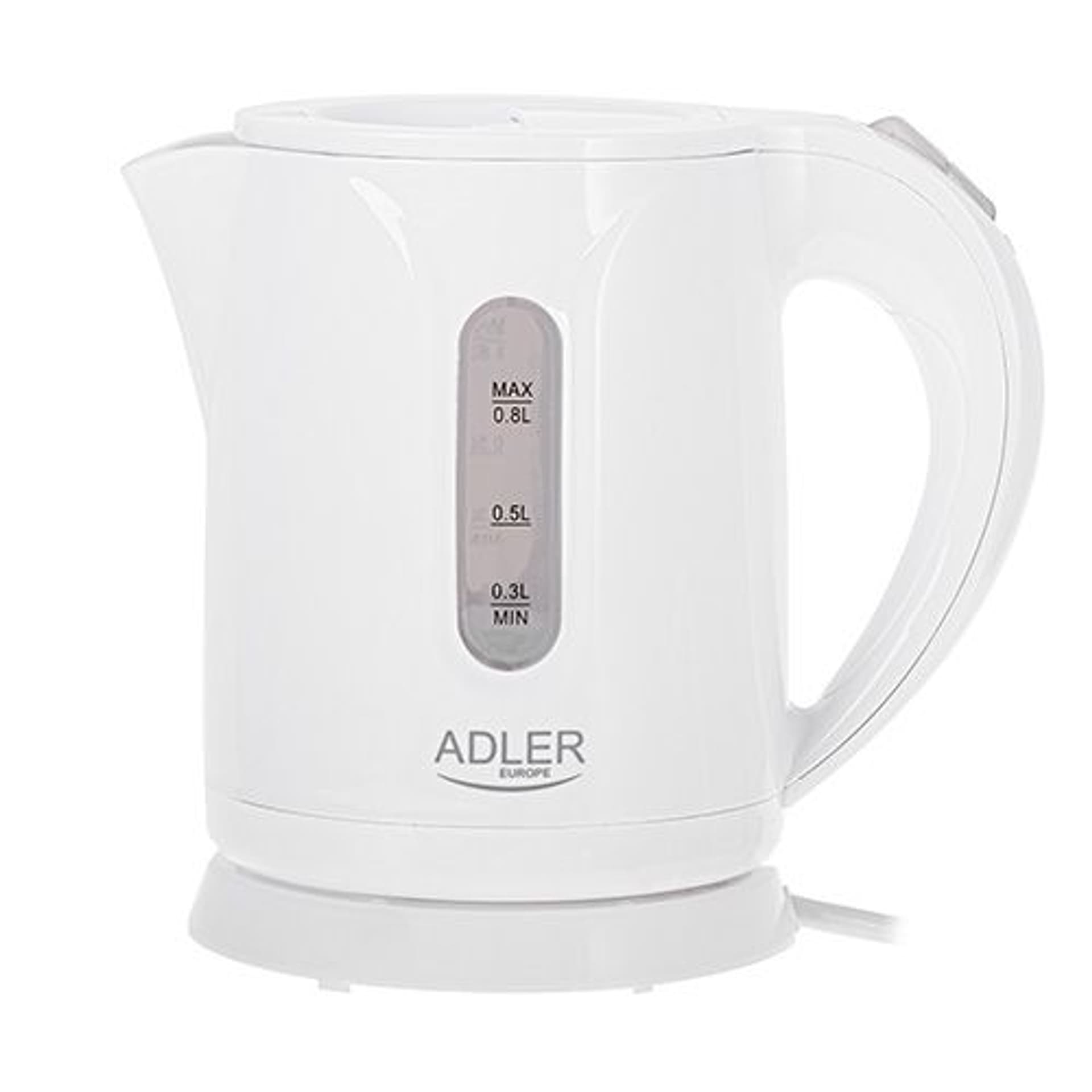

Czajnik Adler AD 1371w elektryczny, 850 W, 0,8 l, stal nierdzewna/polipropylen, podstawa obrotowa 360°, biały