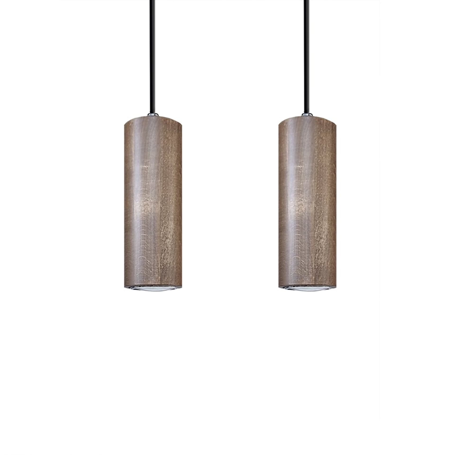 

Pipe Lampa Wisząca 2xGU10 Led 5W Czarny/Orzech