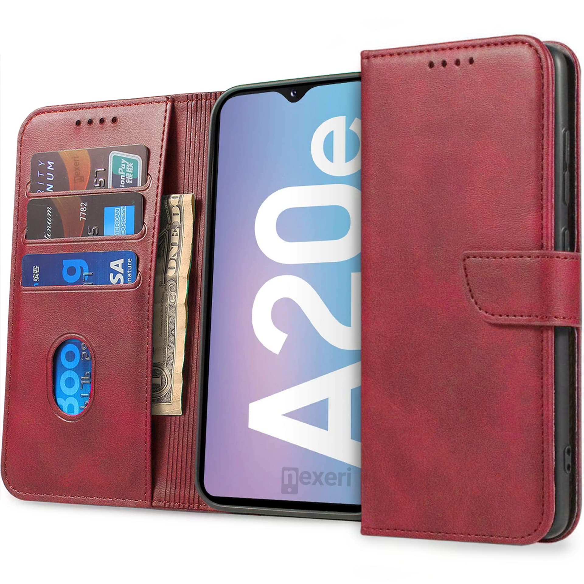 

Etui SAMSUNG GALAXY A20E Nexeri Wallet czerwone