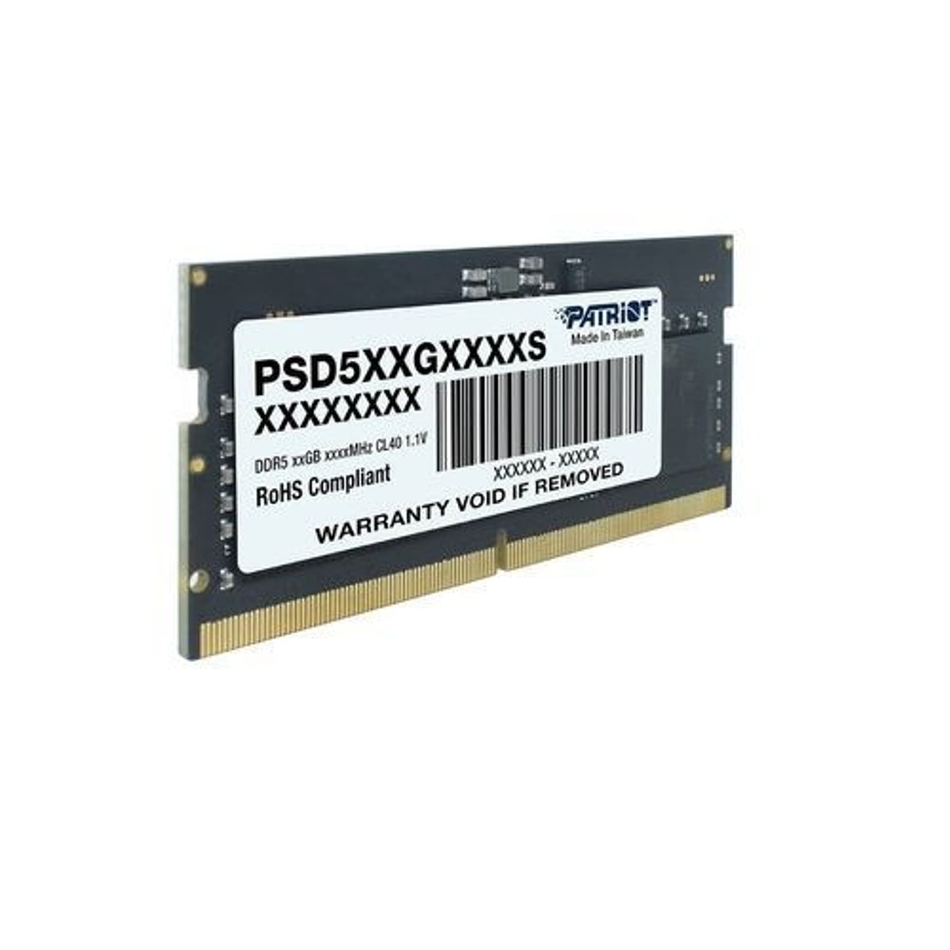 

PATRIOT SIGNATURE SO-DIMM DDR5 16GB 5600MHz 1 Rank