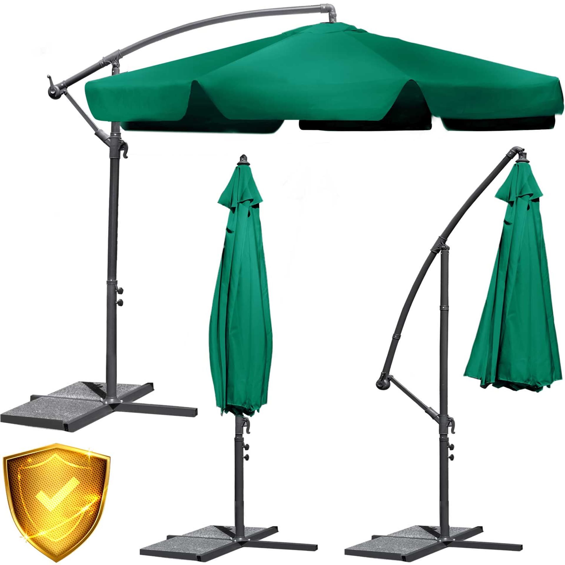

Parasol ogrodowy składany 6 segmentów zielony  350cm