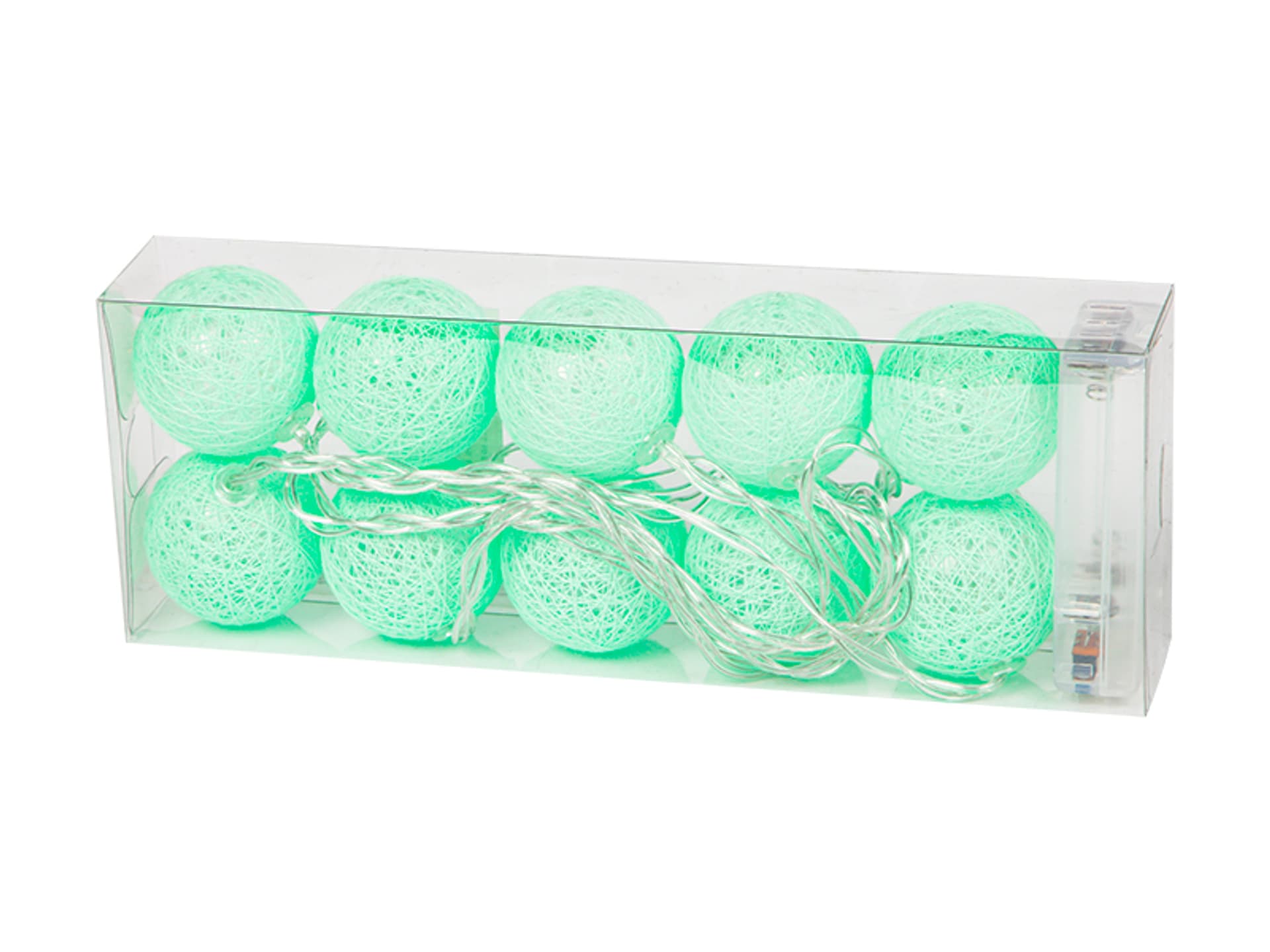 

70-271# Lampki cotton ball 10szt miętowe