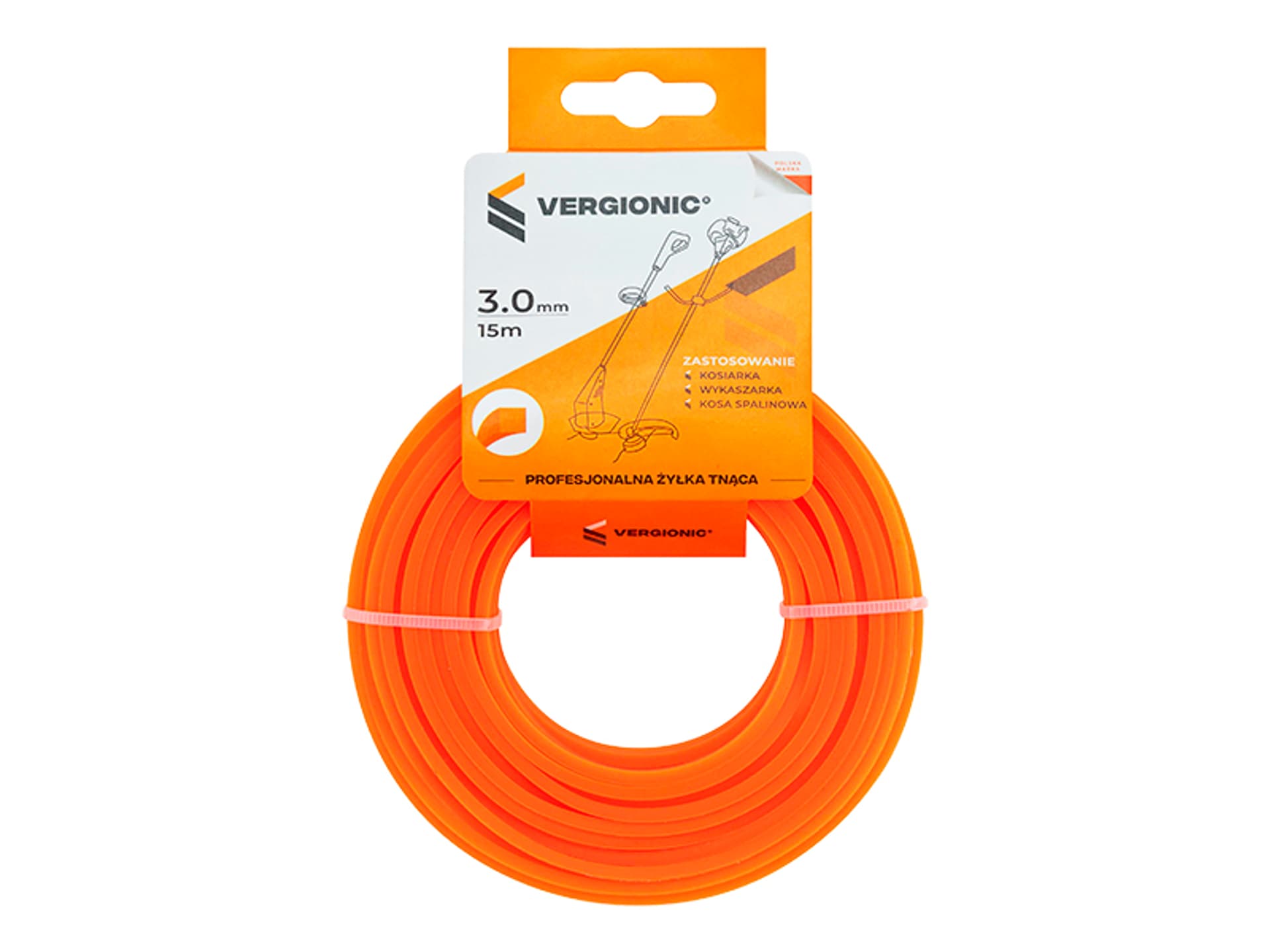 

53-255# Żyłka tnąca 3mm x 15m kwadratowa