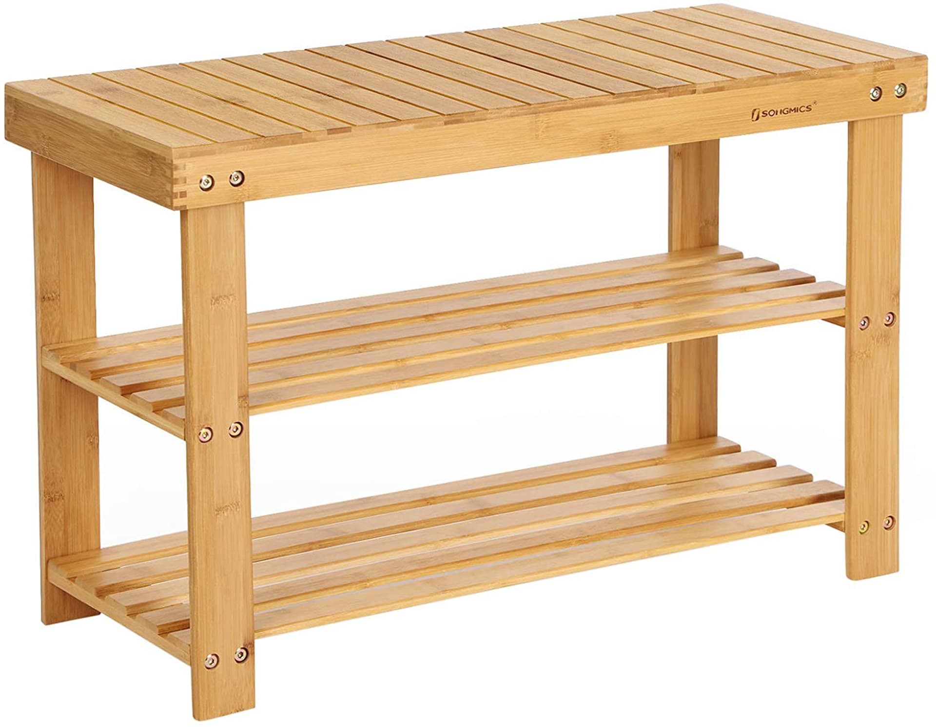 

Regał na buty 3 poziomy bambusowy 70 cm
