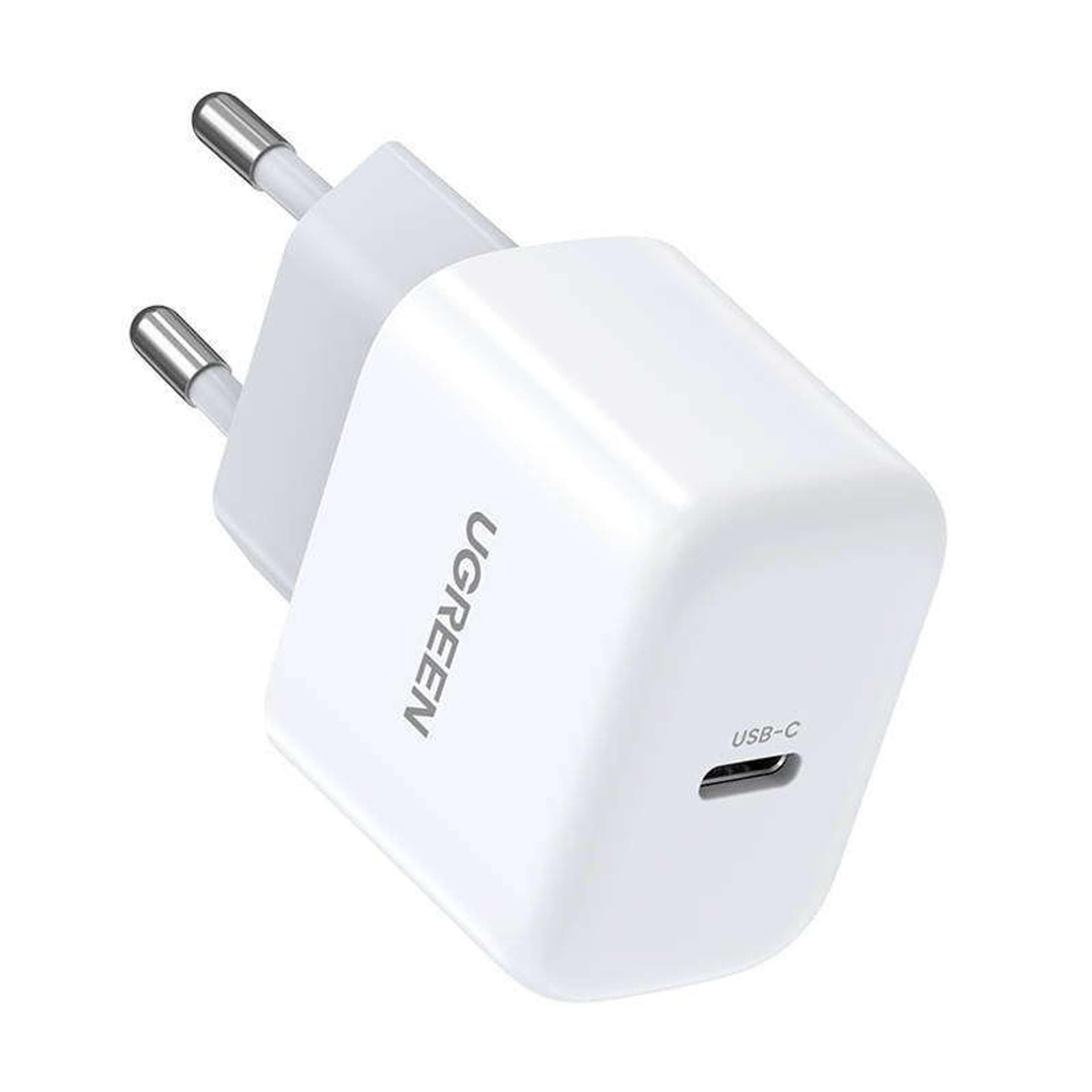 

Mini ładowarka sieciowa UGREEN CD241, USB-C, 20W, PD (biała)