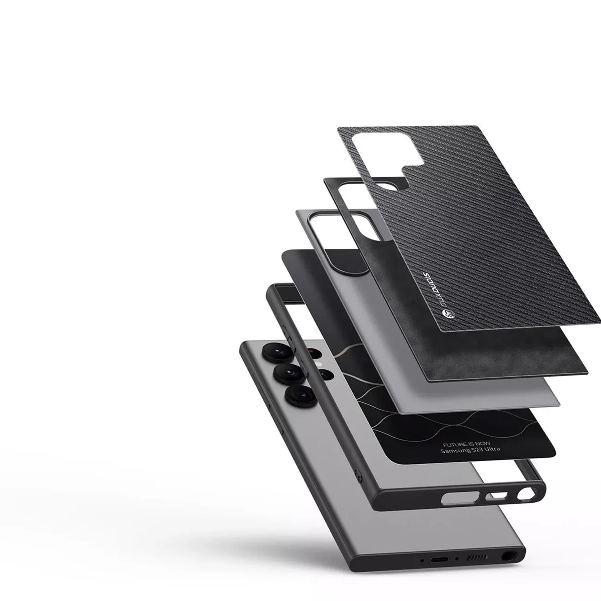 

Etui ochronne Dux Ducis Fino do Samsung Galaxy S23 Ultra pokrowiec z silikonową ramką Czarne