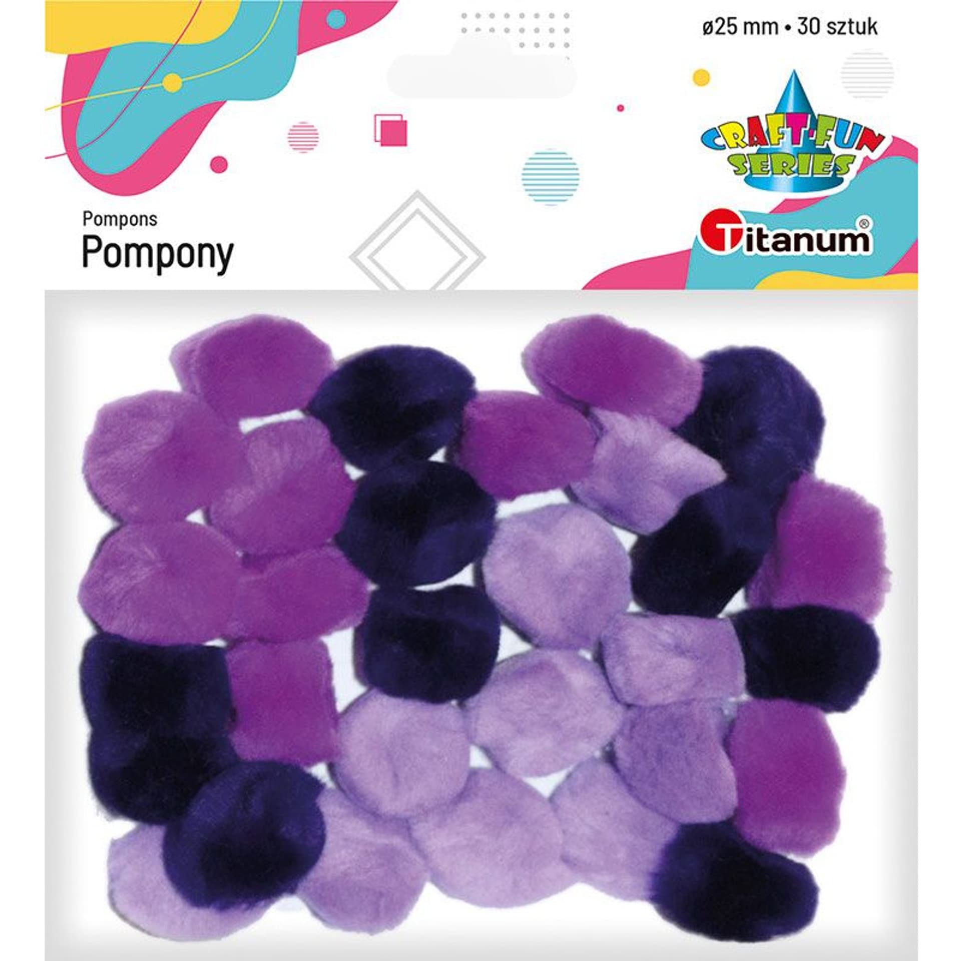 

Pompony 25mm tonacja fioletowa (30szt.) 283064 TITANUM, 30szt.) 283064 titanu