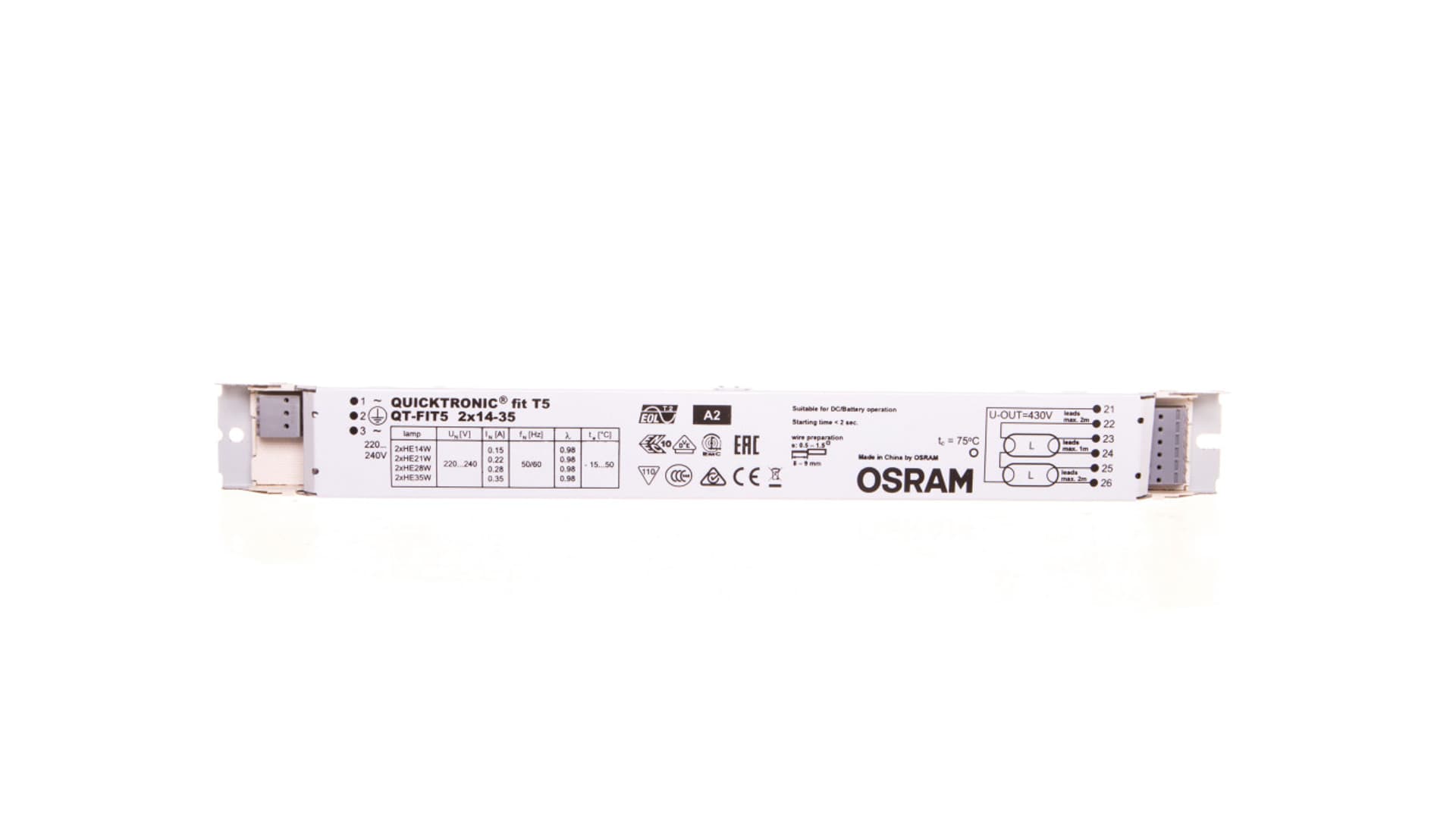 

Statecznik elektroniczny QT-FIT5 2X14-35/220-240 4008321971258