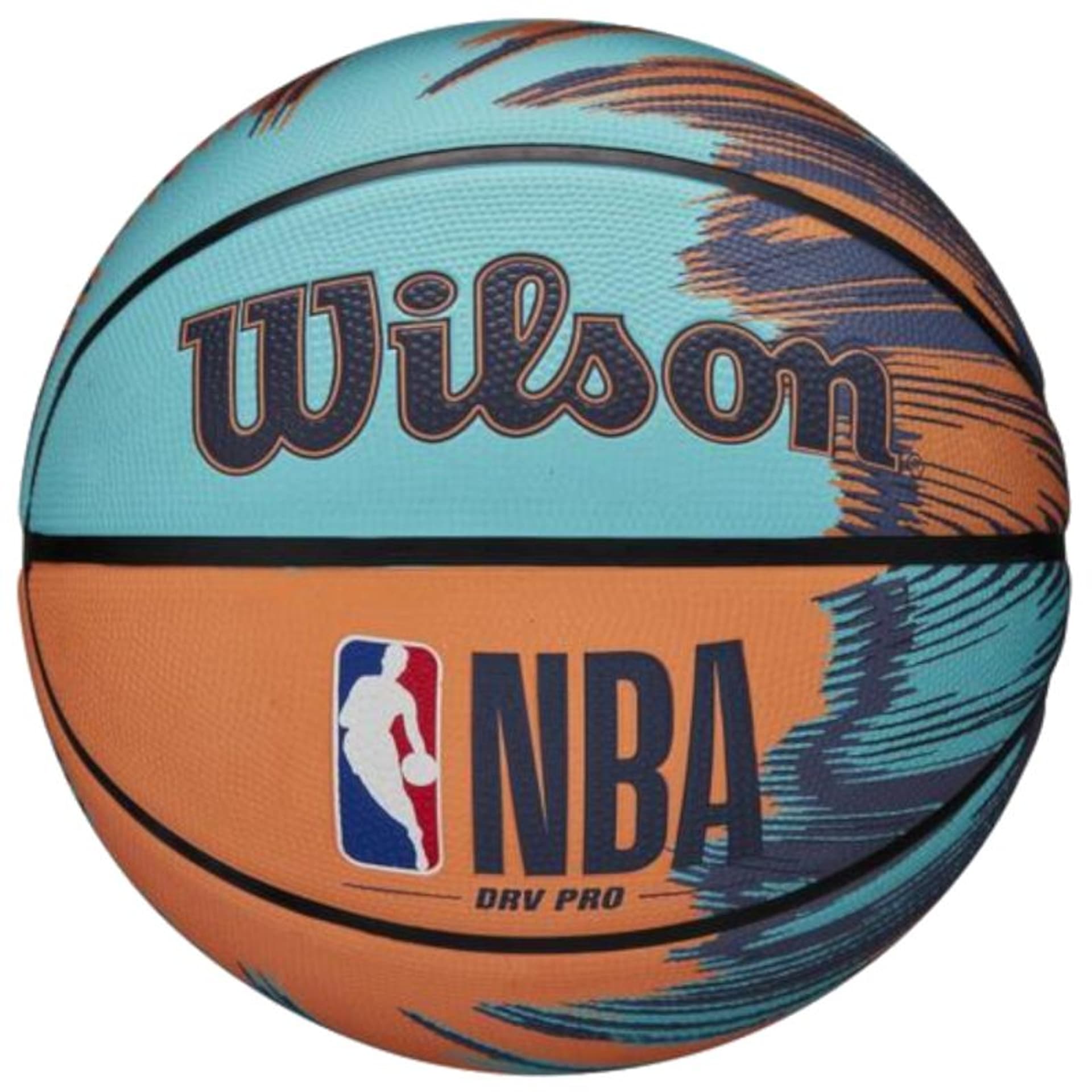 

Piłka do koszykówki Wilson NBA Drv Plus Vibe (kolor Niebieski. Pomarańczowy, rozmiar 6)