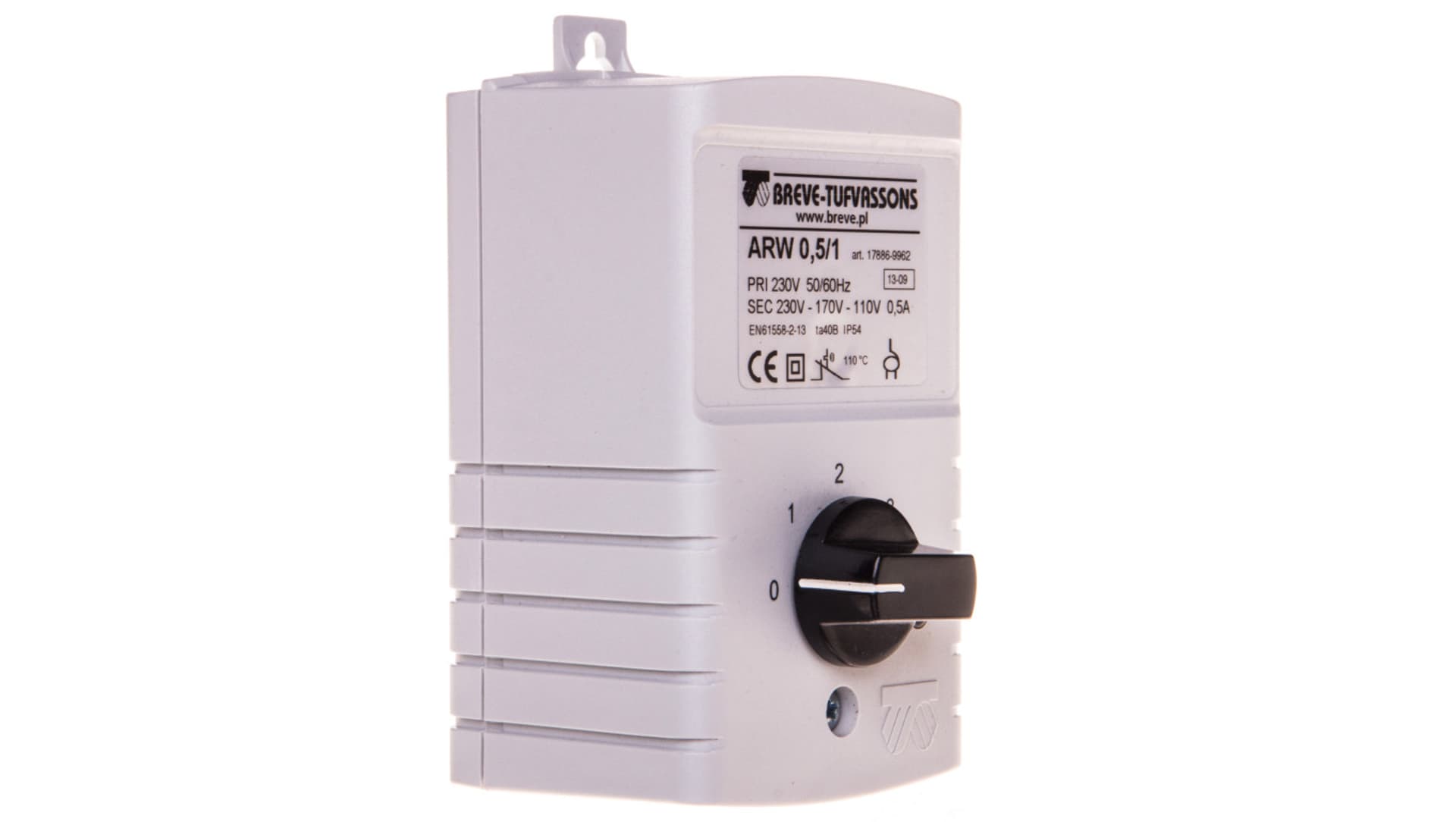 

Regulator prędkości obrotowej 1-fazowy ARW 0,5/1 230V 0,5A IP54 17886-9962