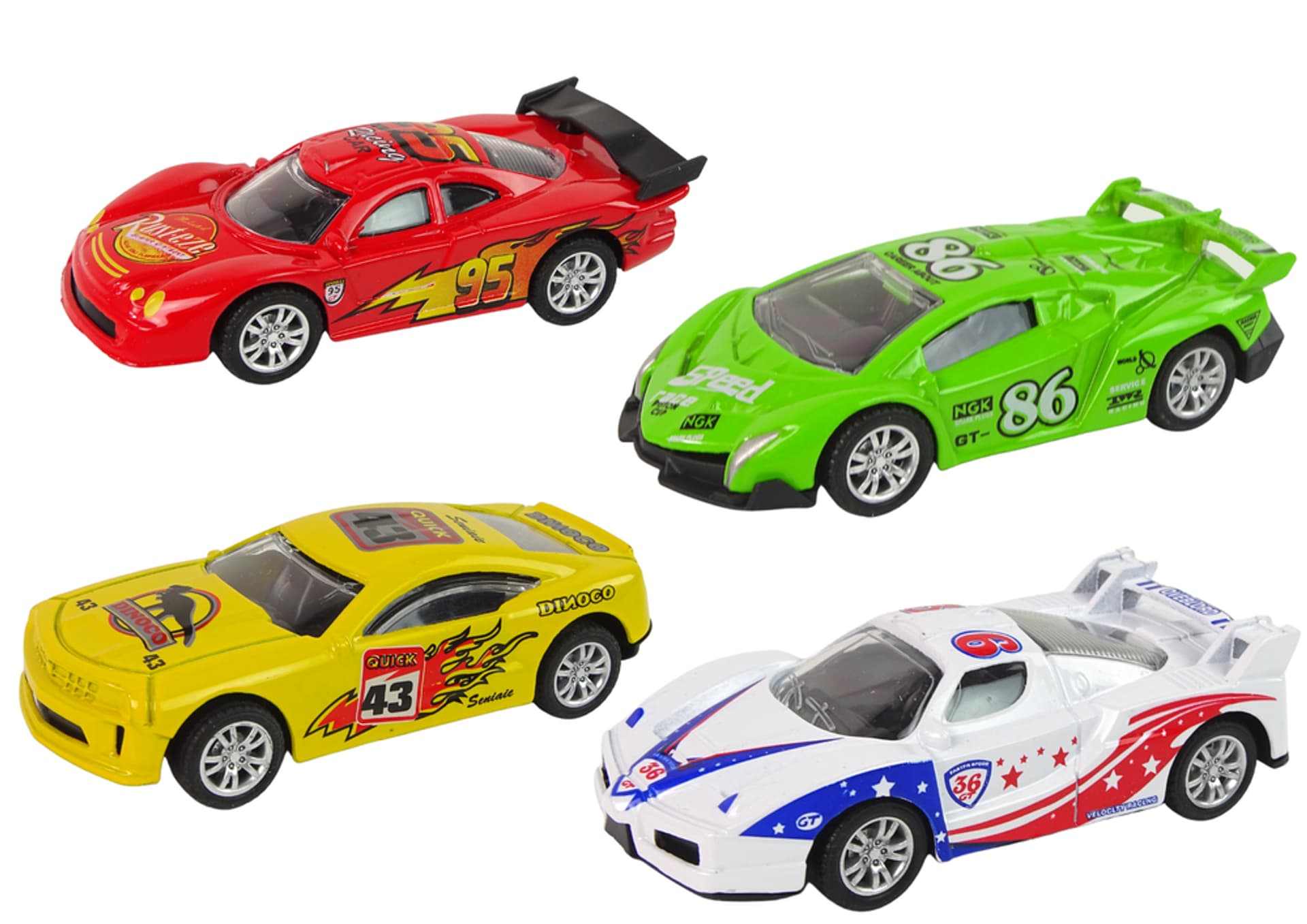 

Auto Sportowe Wyścigowe Resorak Wyścigi 4 Kolory 1:43