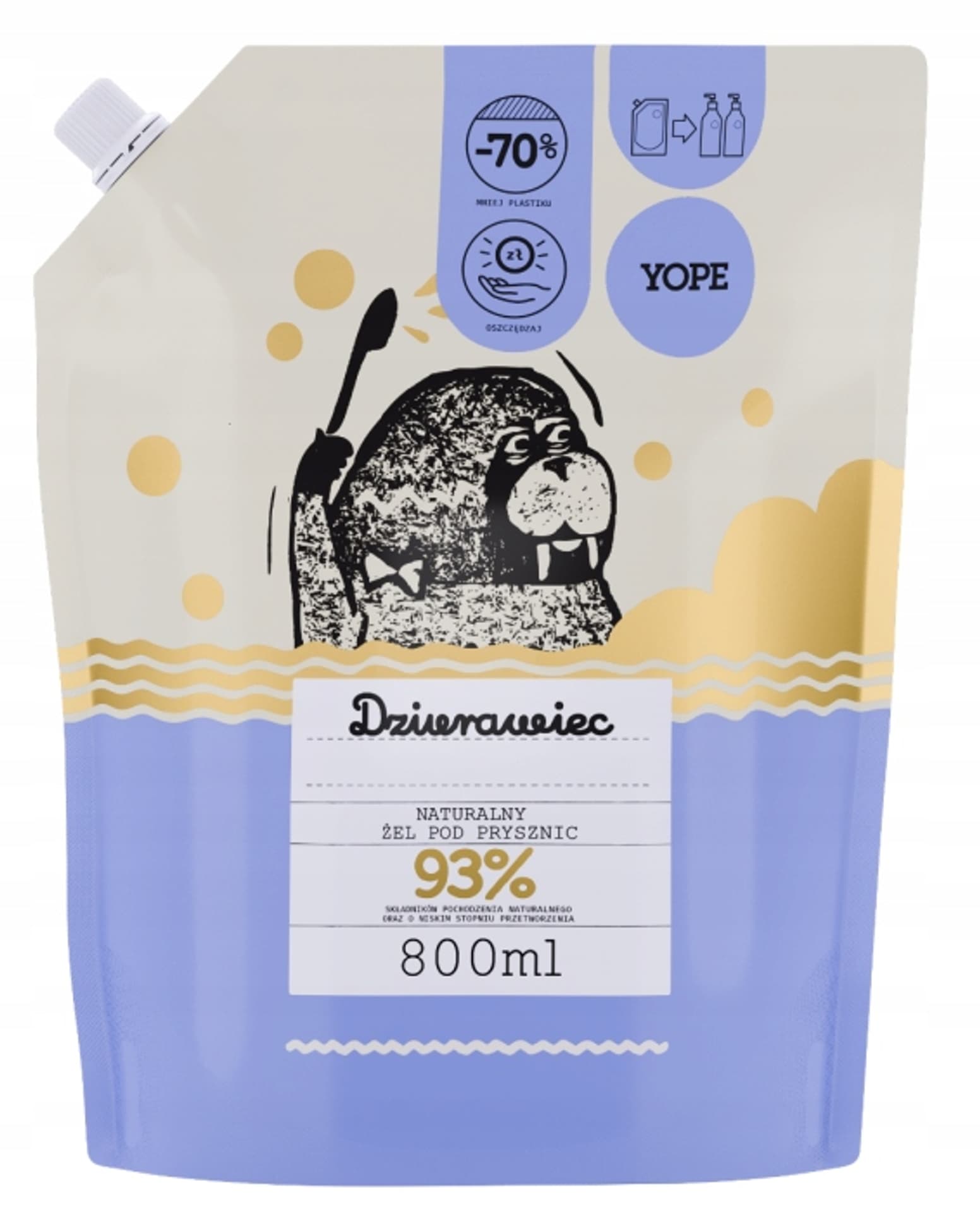 

Yope Naturalny żel pod prysznic Dziurawiec Refill 800ml