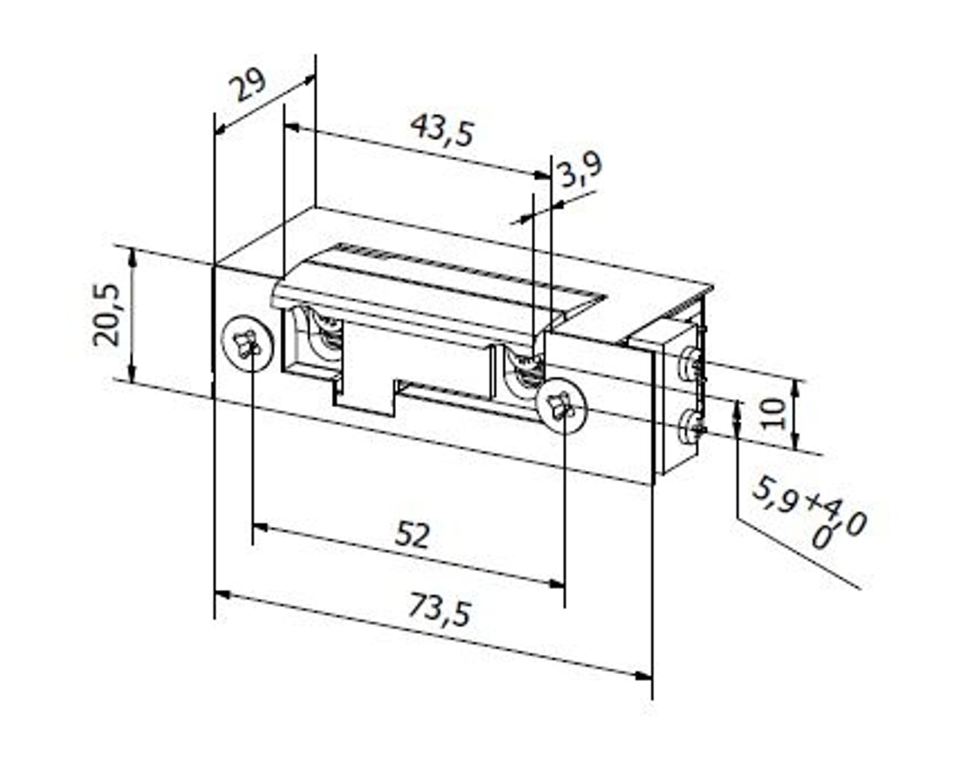 

Elektrozaczep BIRA symetryczny ES1-001-KZ 12V AC/DC z kontrolą zamknięcia