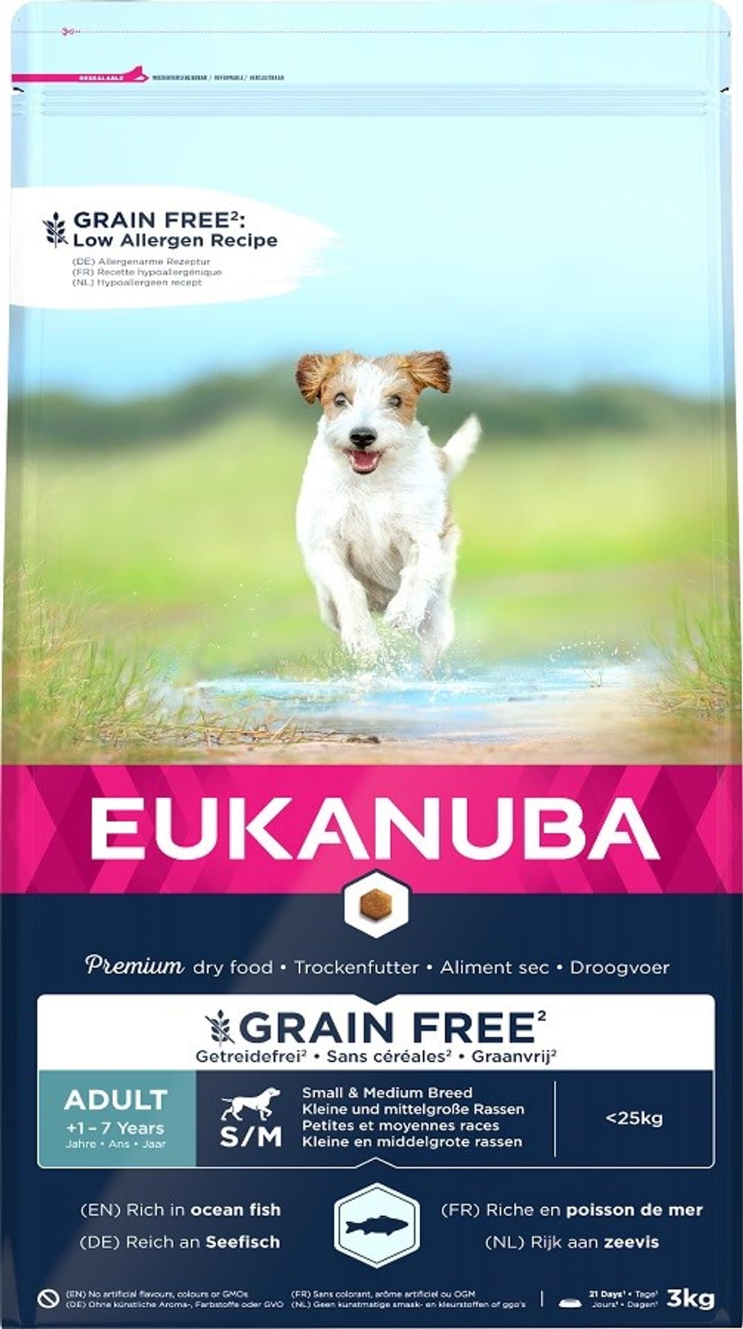 

EUKANUBA grain free adult small medium breed 3KG