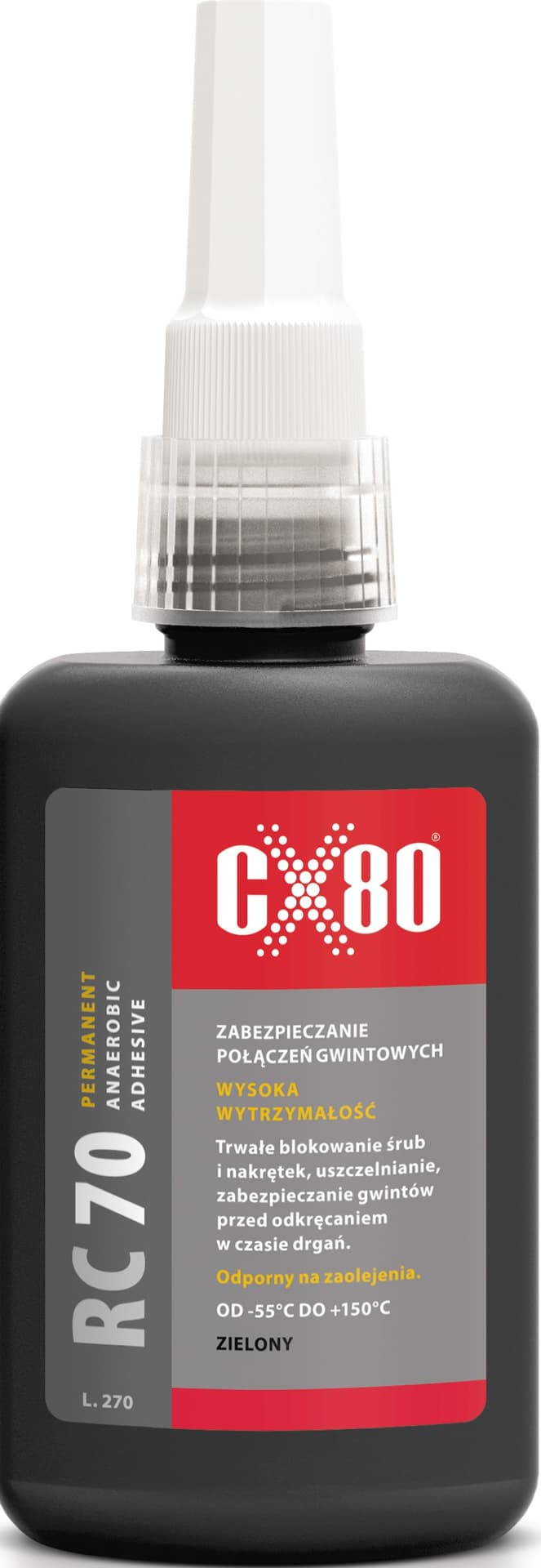 

KLEJ ANAEROBOWY DO ŚRUB O DUŻEJ SILE ŁĄCZENIA 50ML