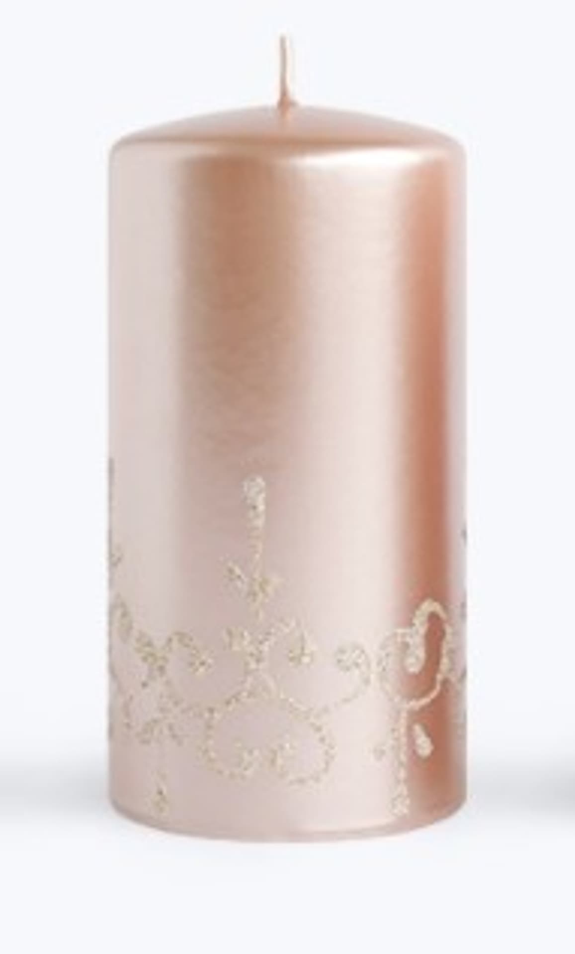 

Świeca TIFFANY walec duży parafinowa 7xh18cm rosegold