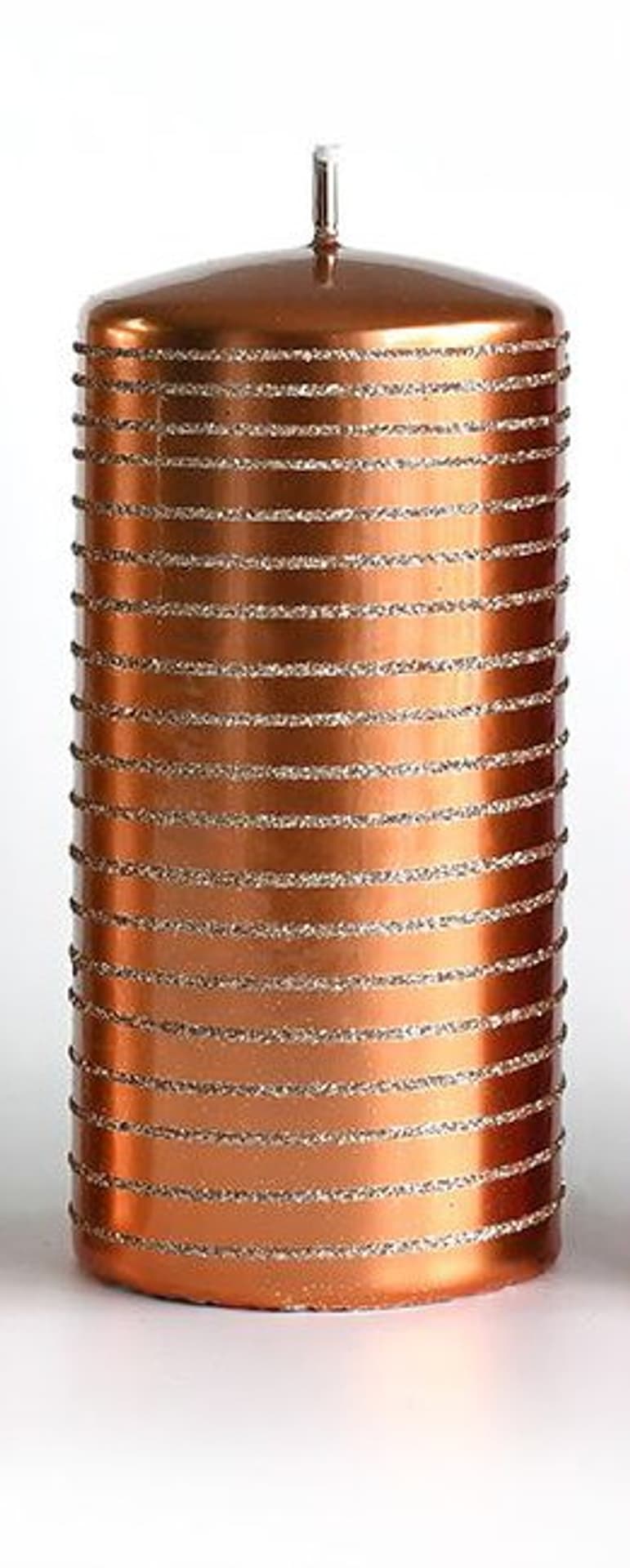 

Świeca ANDALO LUSTRO walec duży 7x17,5cm parafinowa miedziana