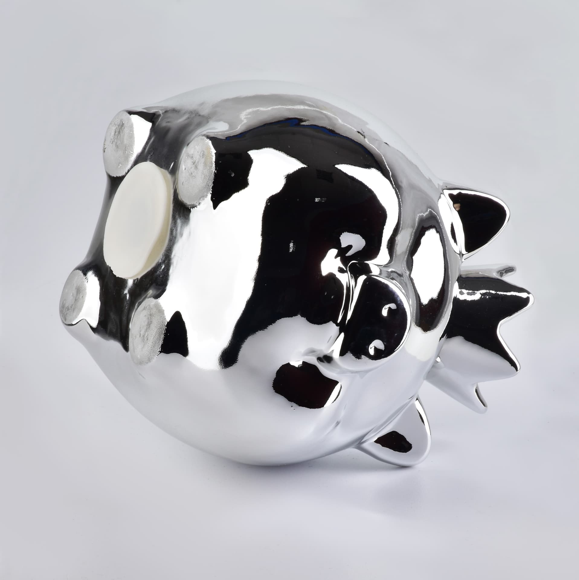 

QUEEN PIGGY Skarbonka 14x12xh14cm srebrna