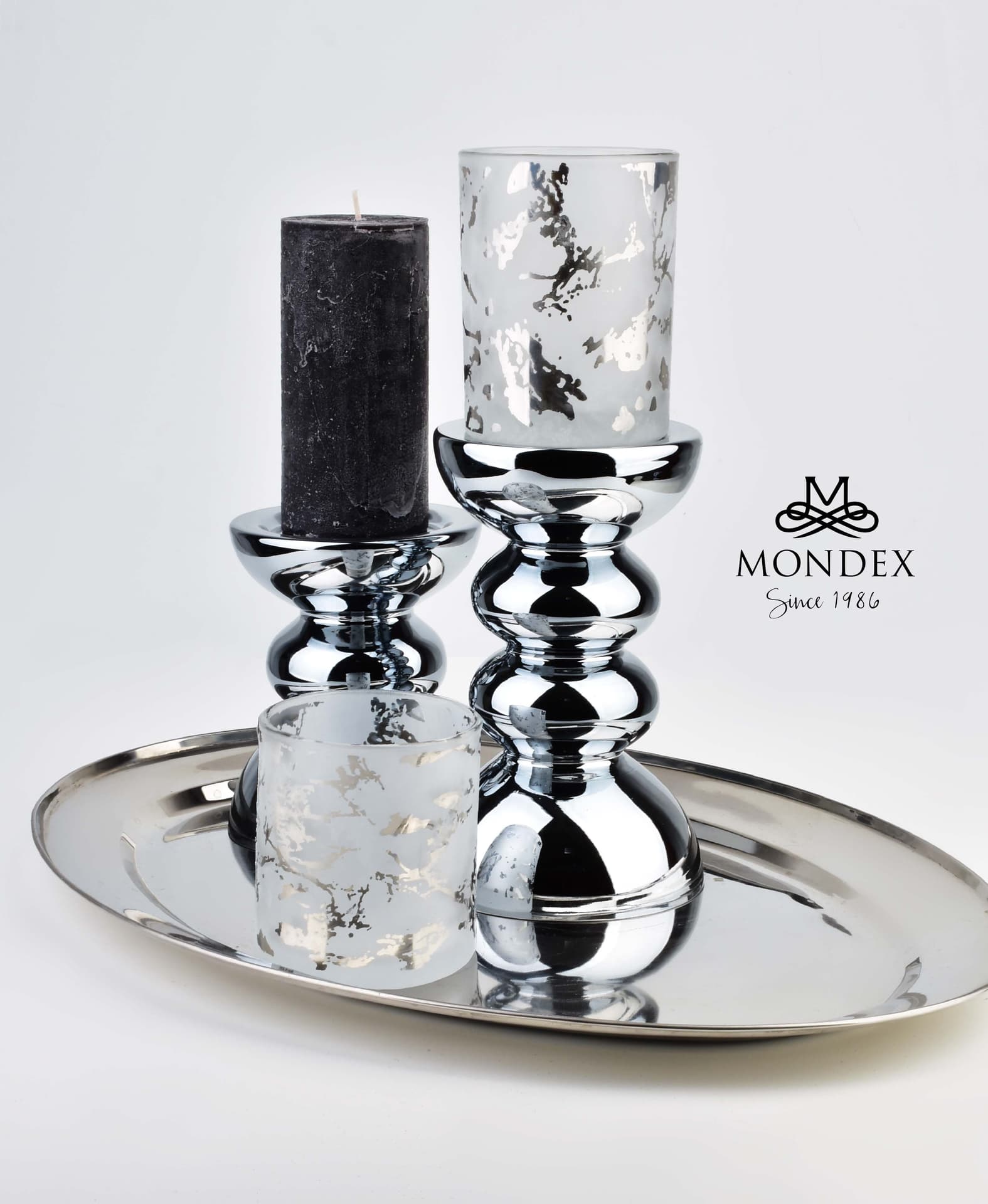 

ODETTE SILVER Świecznik ŚR.10XH:12,5CM
