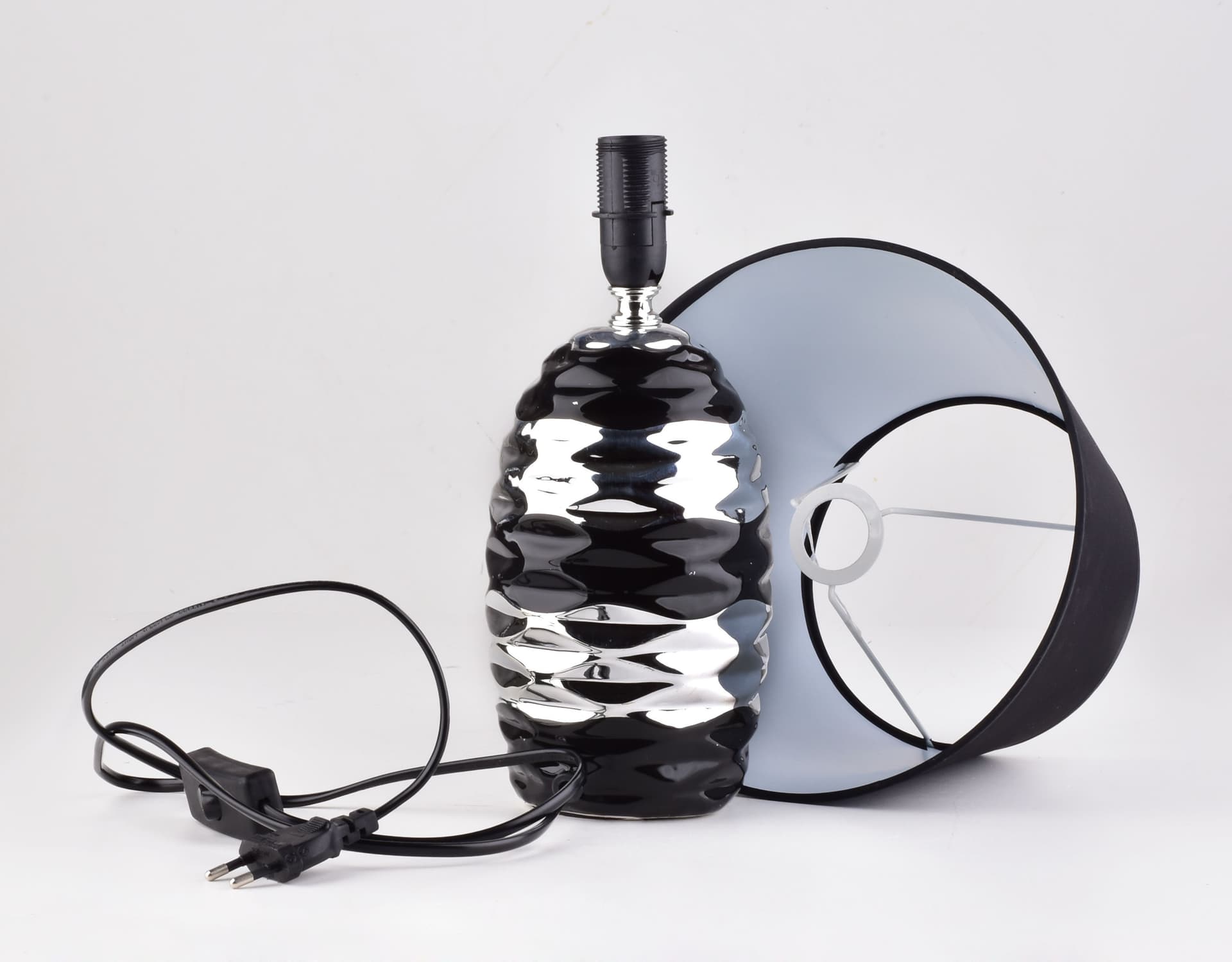

LARA JET SILVER LAMPA h38x12cm