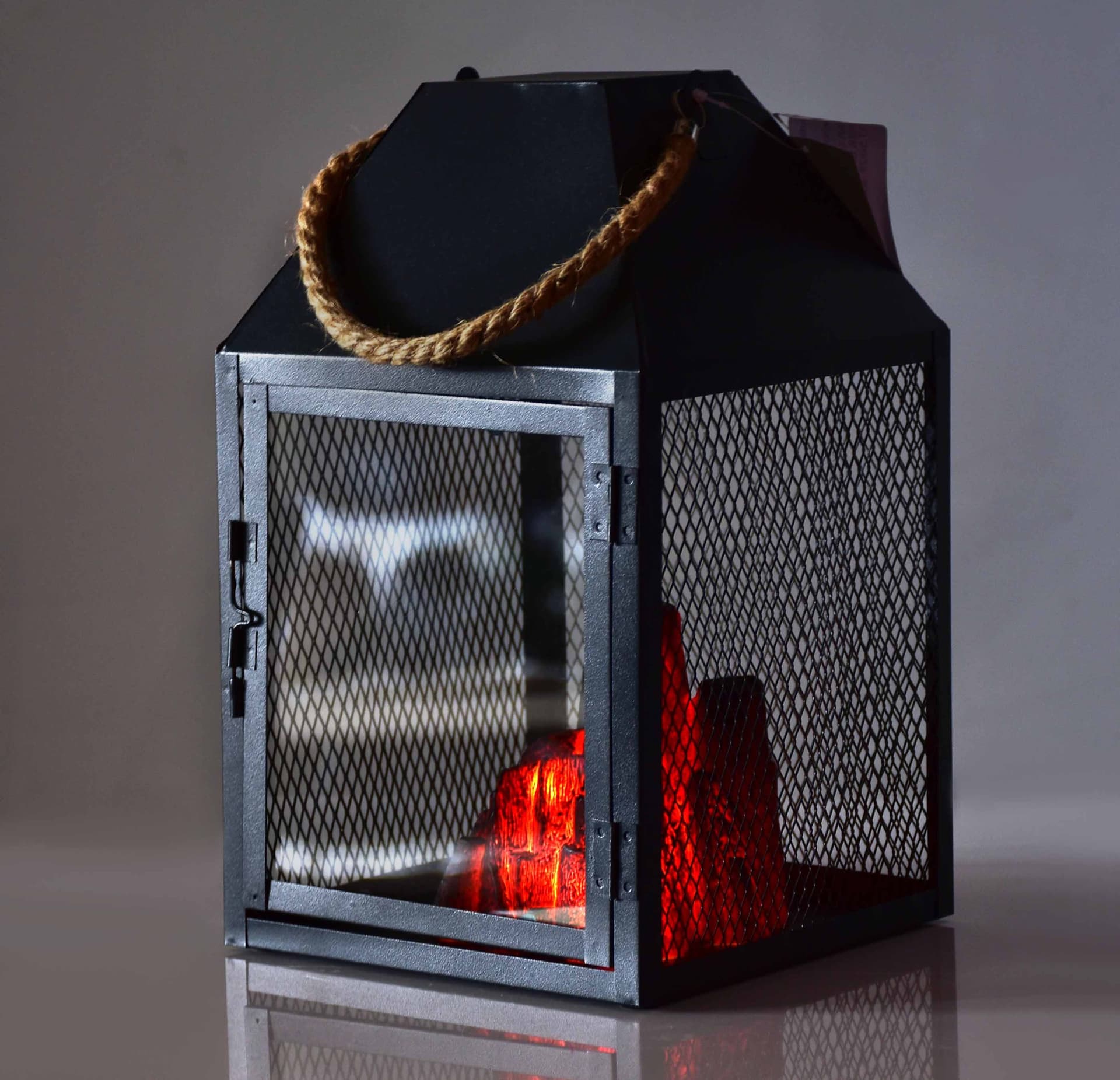 

KANVAR Lampion KOMINEK LED 17,5x17,5xh30cm black