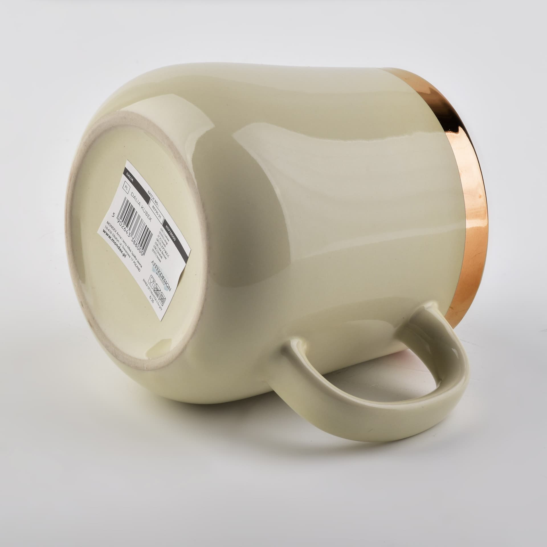 

DALIA Kubek 500ml złoty pasek h10x9x13cm