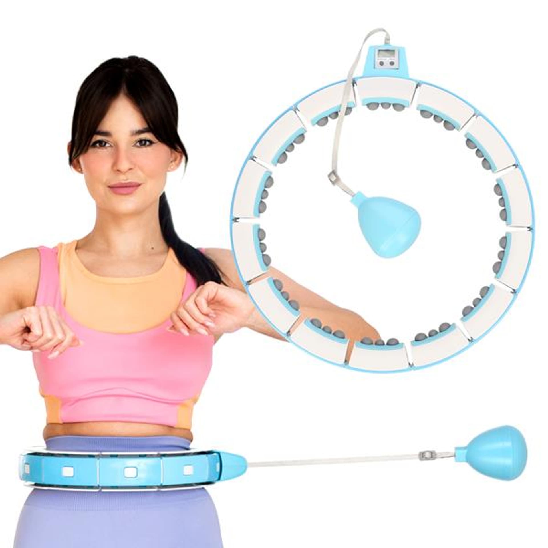 

FH06 BLUE HULA HOP Z OBCIĄŻNIKIEM I LICZNIKIEM