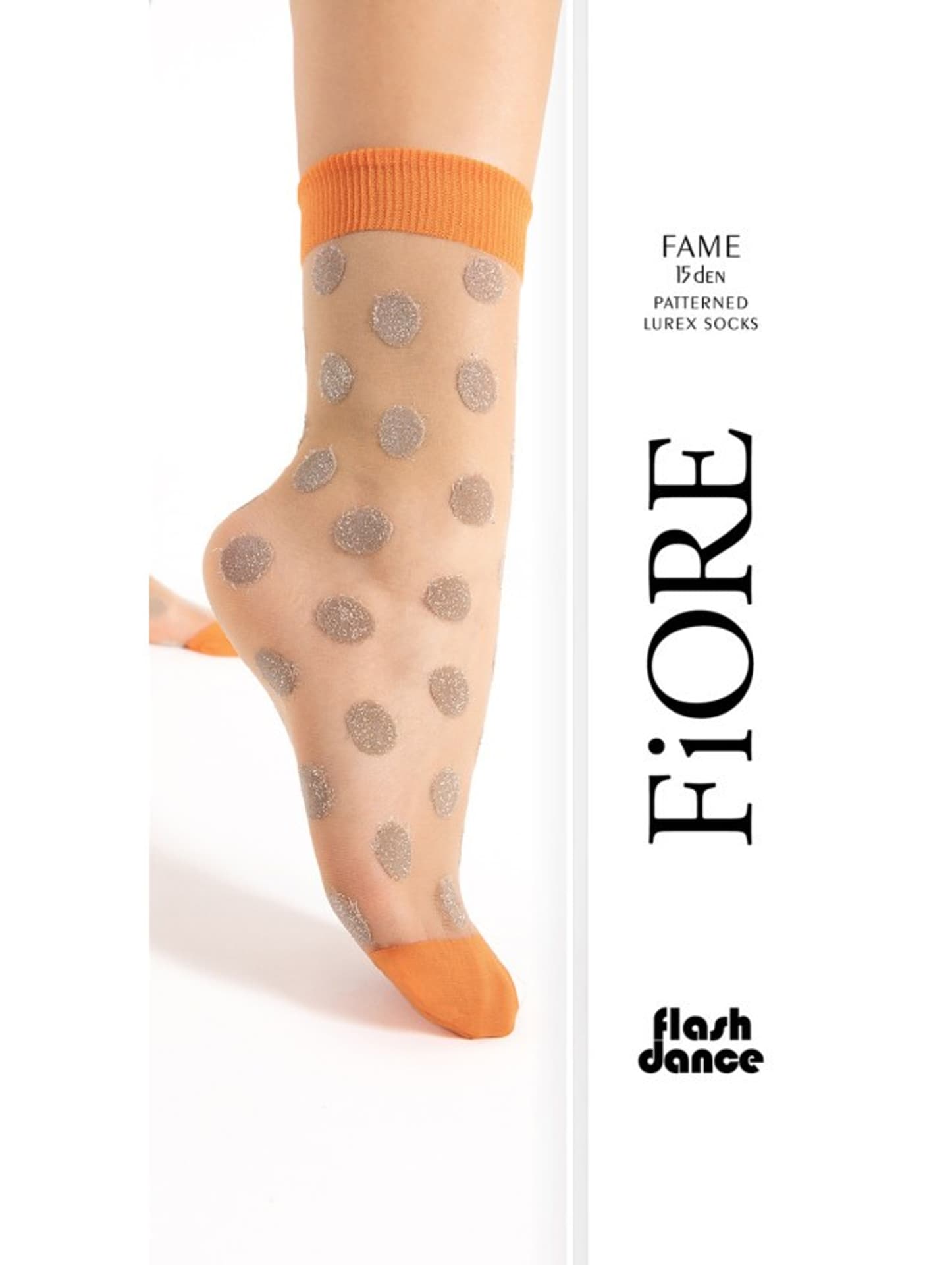 

SKARPETKI FAME 15 DEN (kolor orange/lurex)