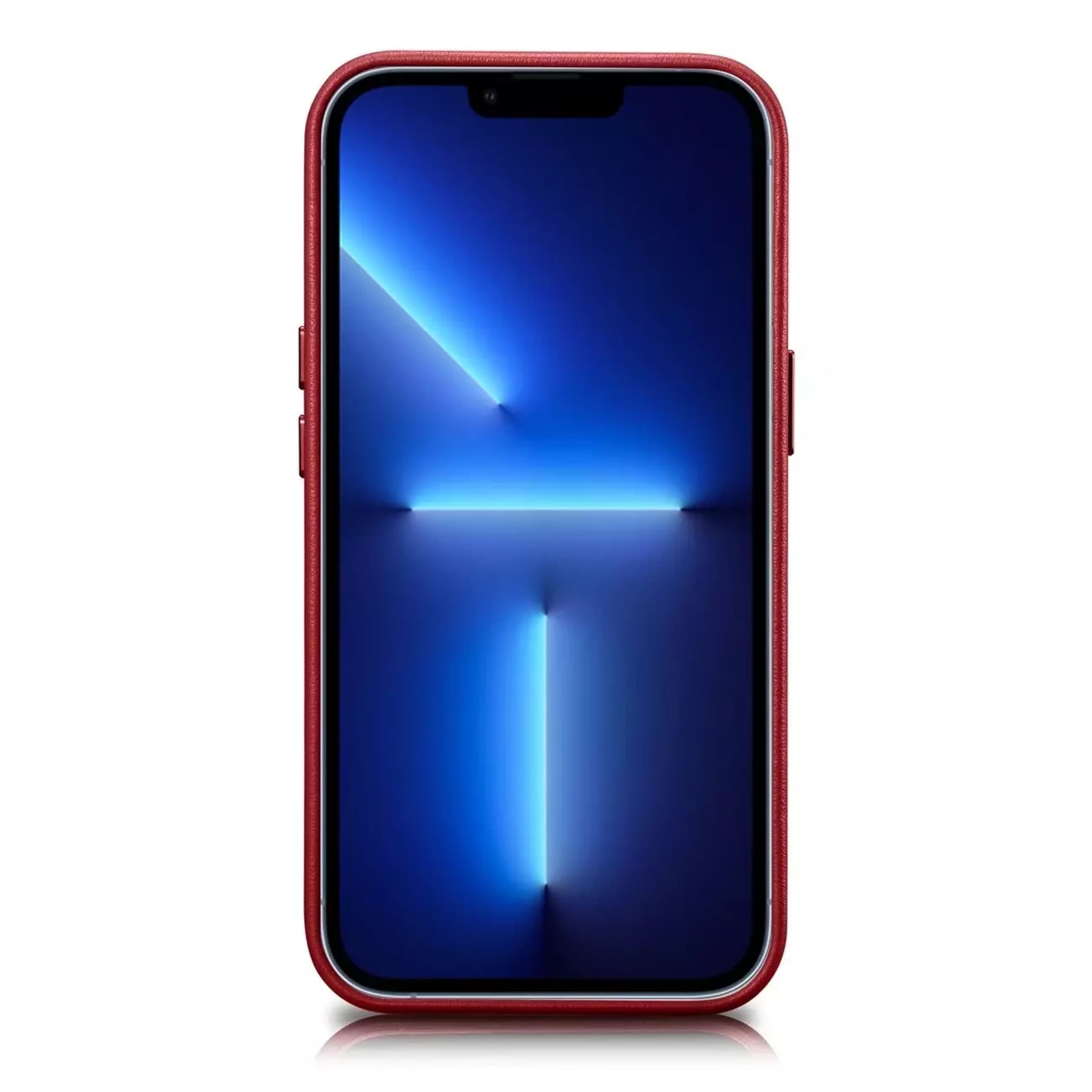 

Etui na telefon iCarer Case Leather z naturalnej skóry do iPhone 14 Plus czerwony (kompatybilne z MagSafe)