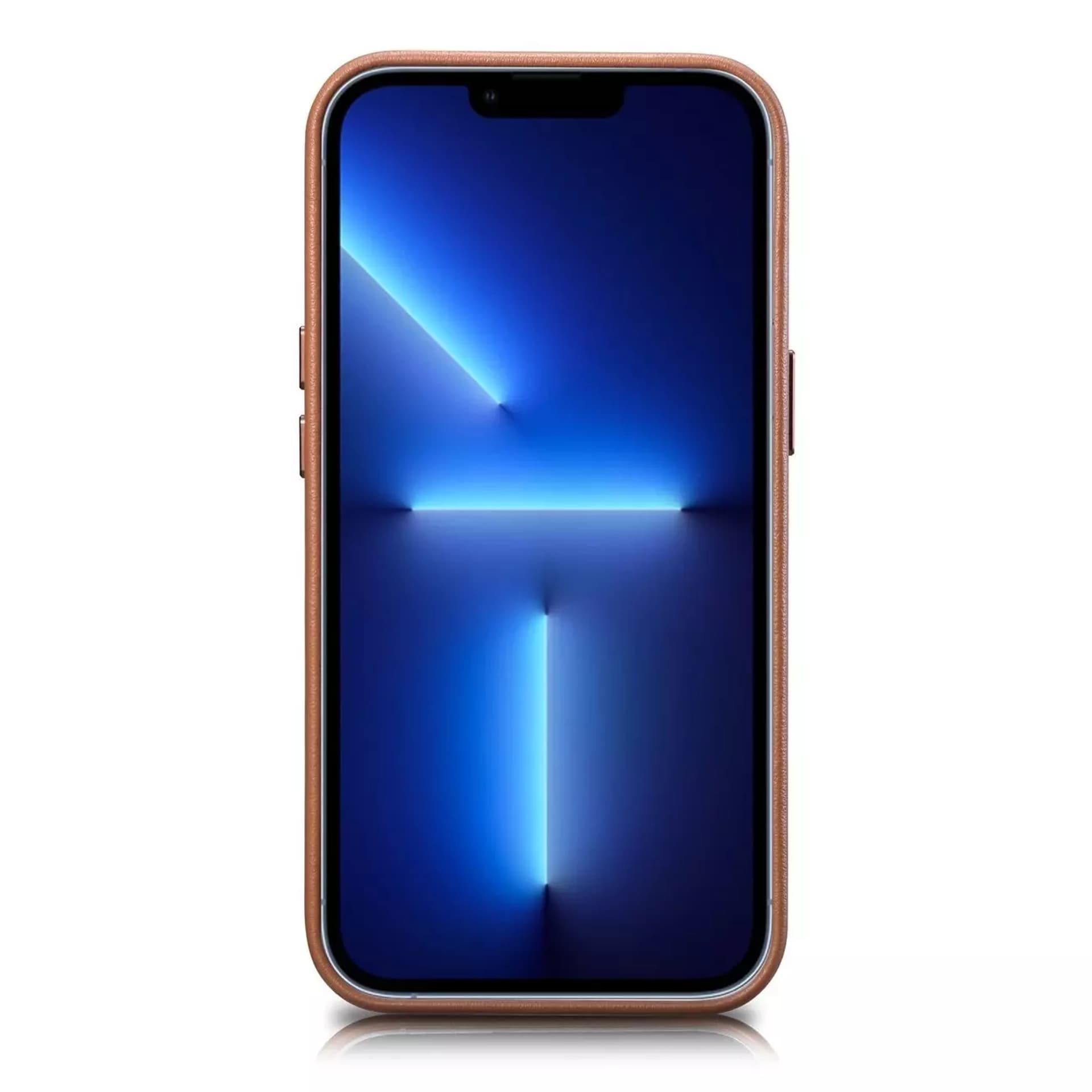 

iCarer Case Leather pokrowiec etui z naturalnej skóry do iPhone 14 Plus brązowy (kompatybilne z MagSafe)