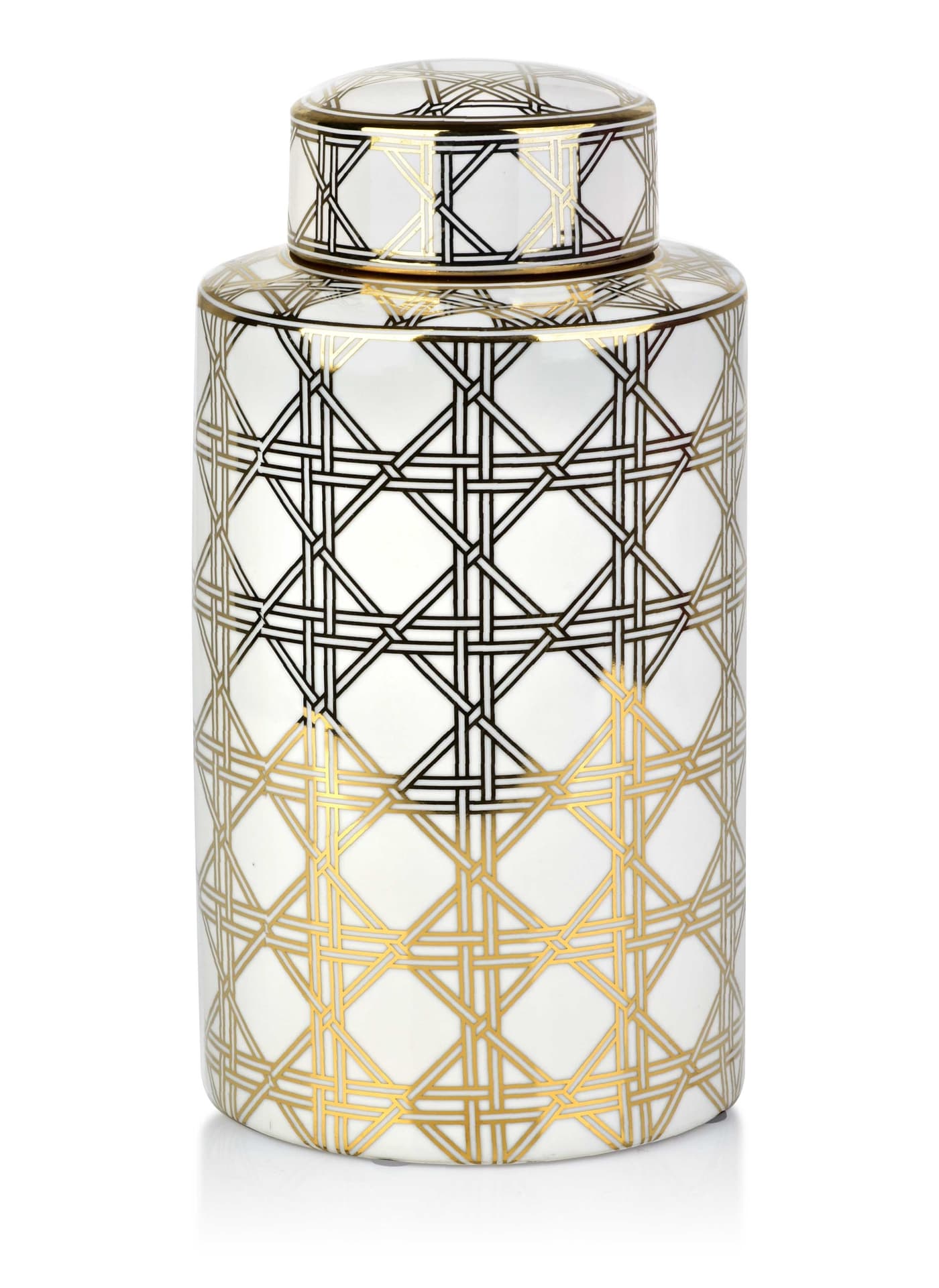 

CHARLOTTE GOLD Amfora - wazon z pokrywką H:40cm