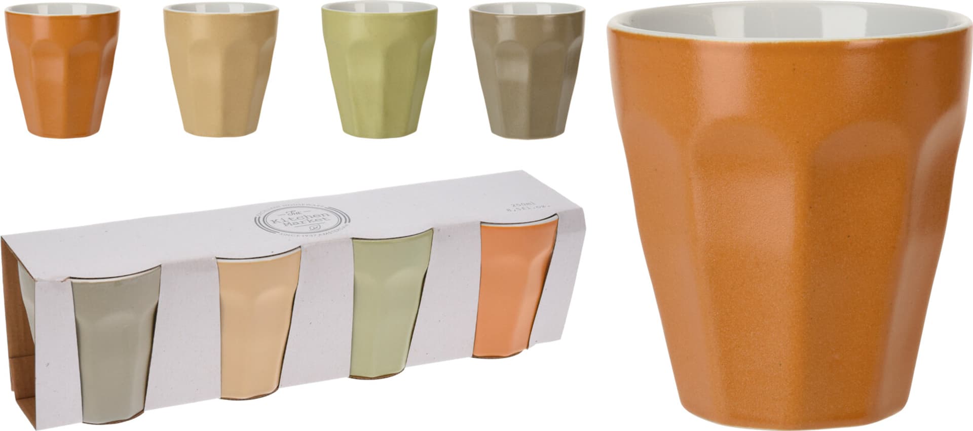 

KUBEK PORCELANY 250ML KOMPLET 4 SZT BOHO