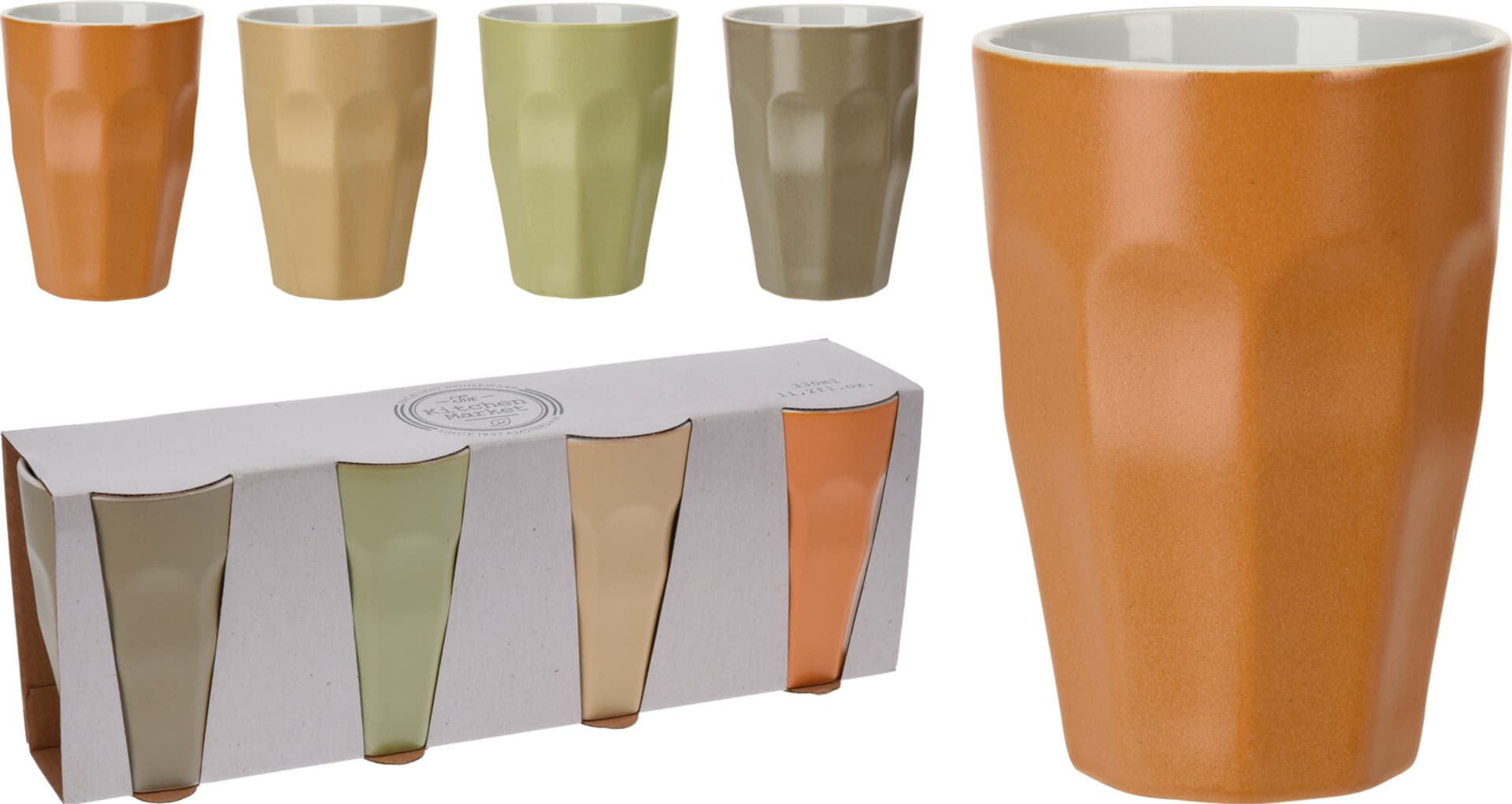 

KUBEK PORCELANA 330ML KOMPLET 4 SZT BOHO