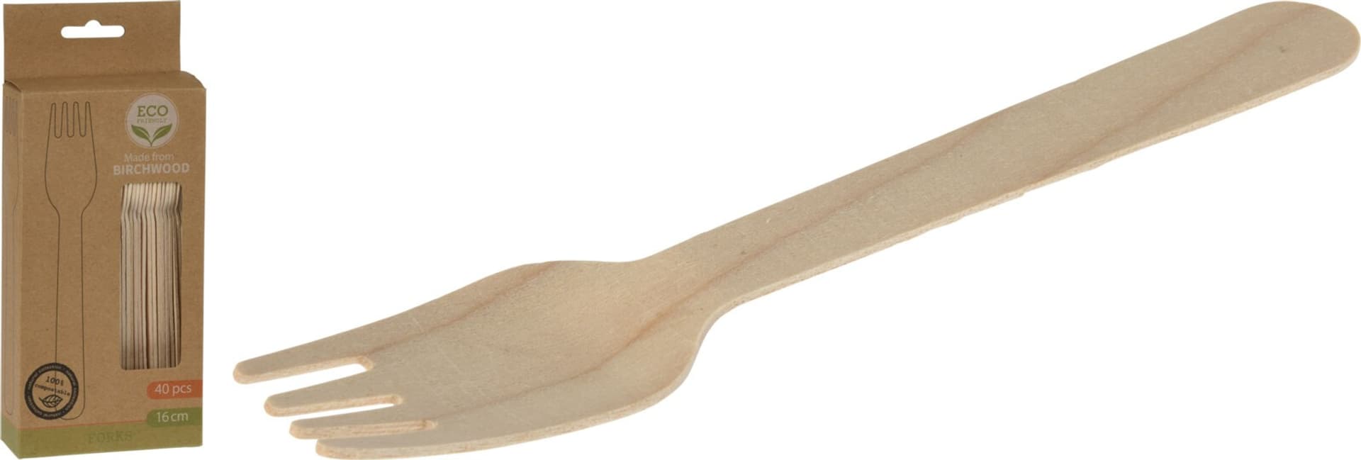 

Komplet 40 WIDELCÓW DREWNIANYCH 16cm