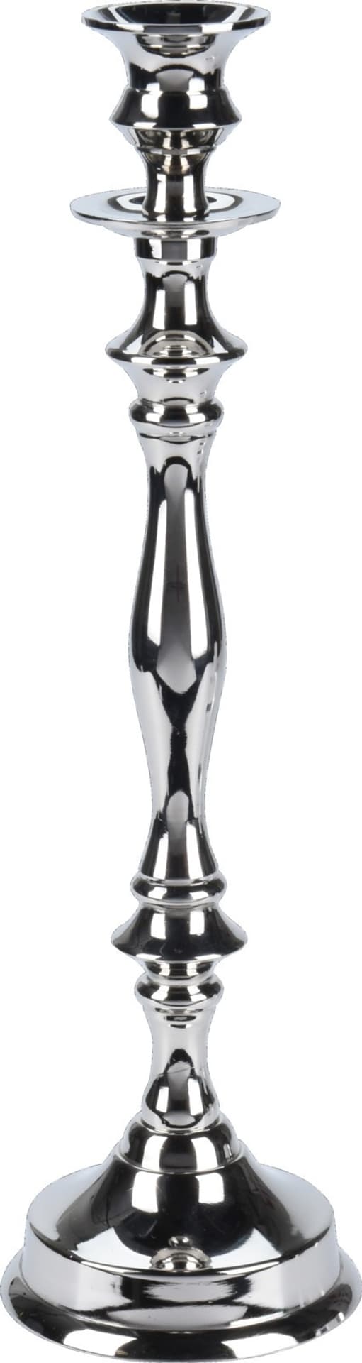 

ŚWIECZNIK 36.5CM SREBRNY METALOWY