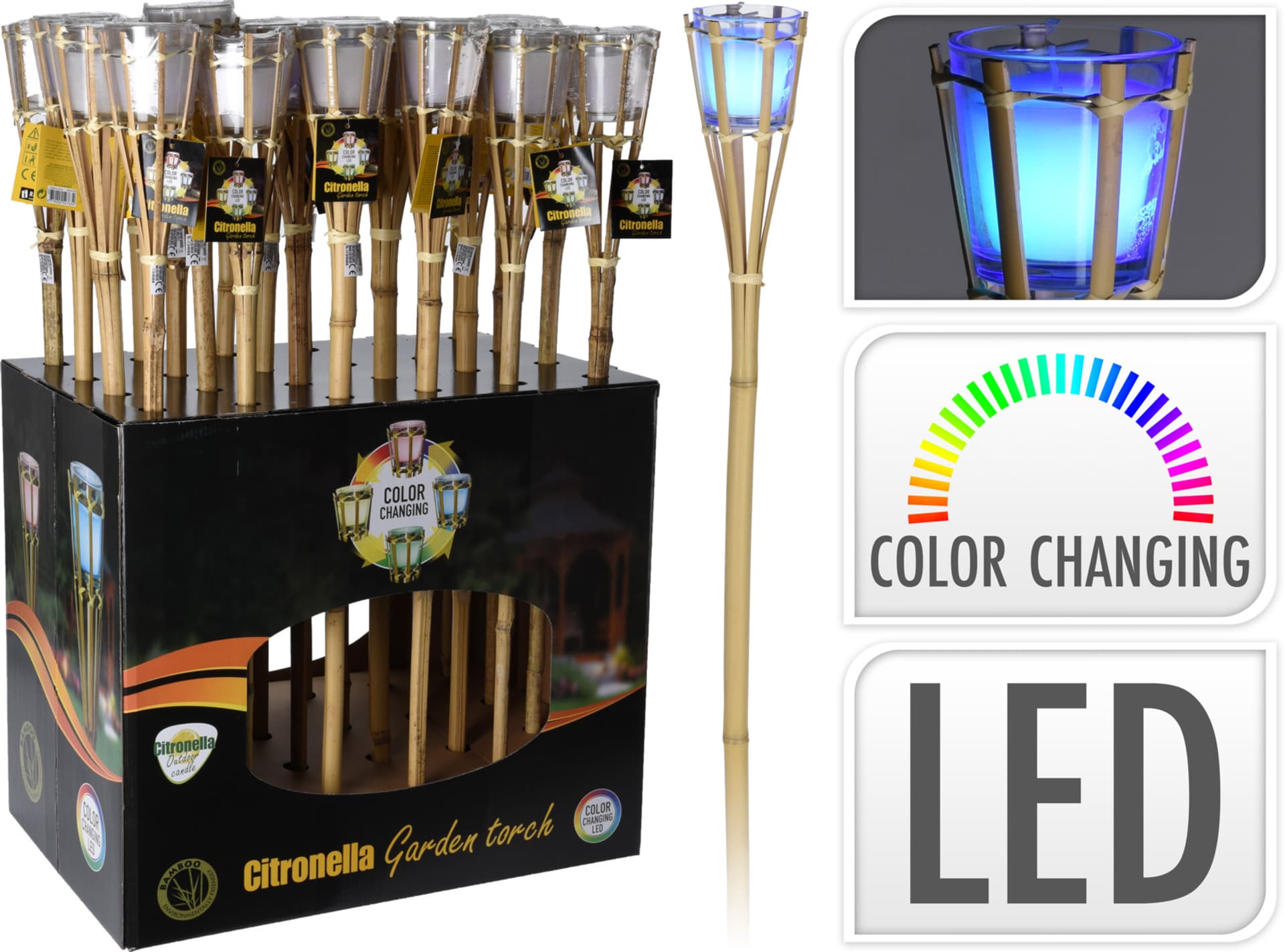 

LATARNIA OGRODOWA BAMBUS Z LED BOHO