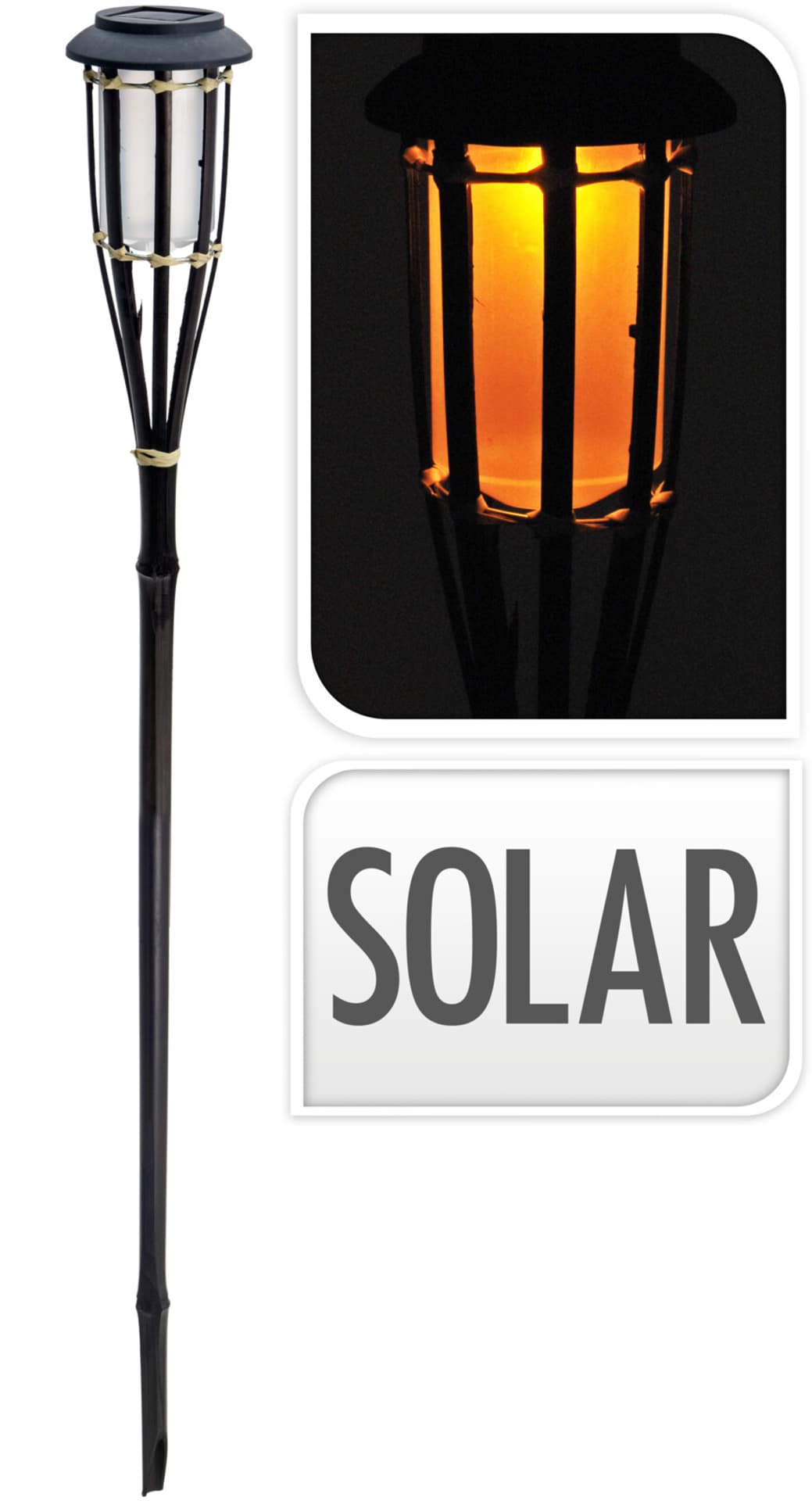 

LAMPA SOLARNA 65CM CZARNY BAMBUS