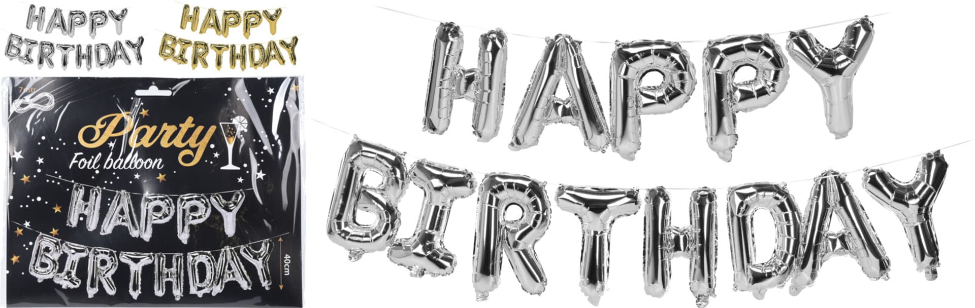 

BALON FOLIOWY WSZYSTKIEGO NAJLEPSZEGO srebrny Happy Birthday