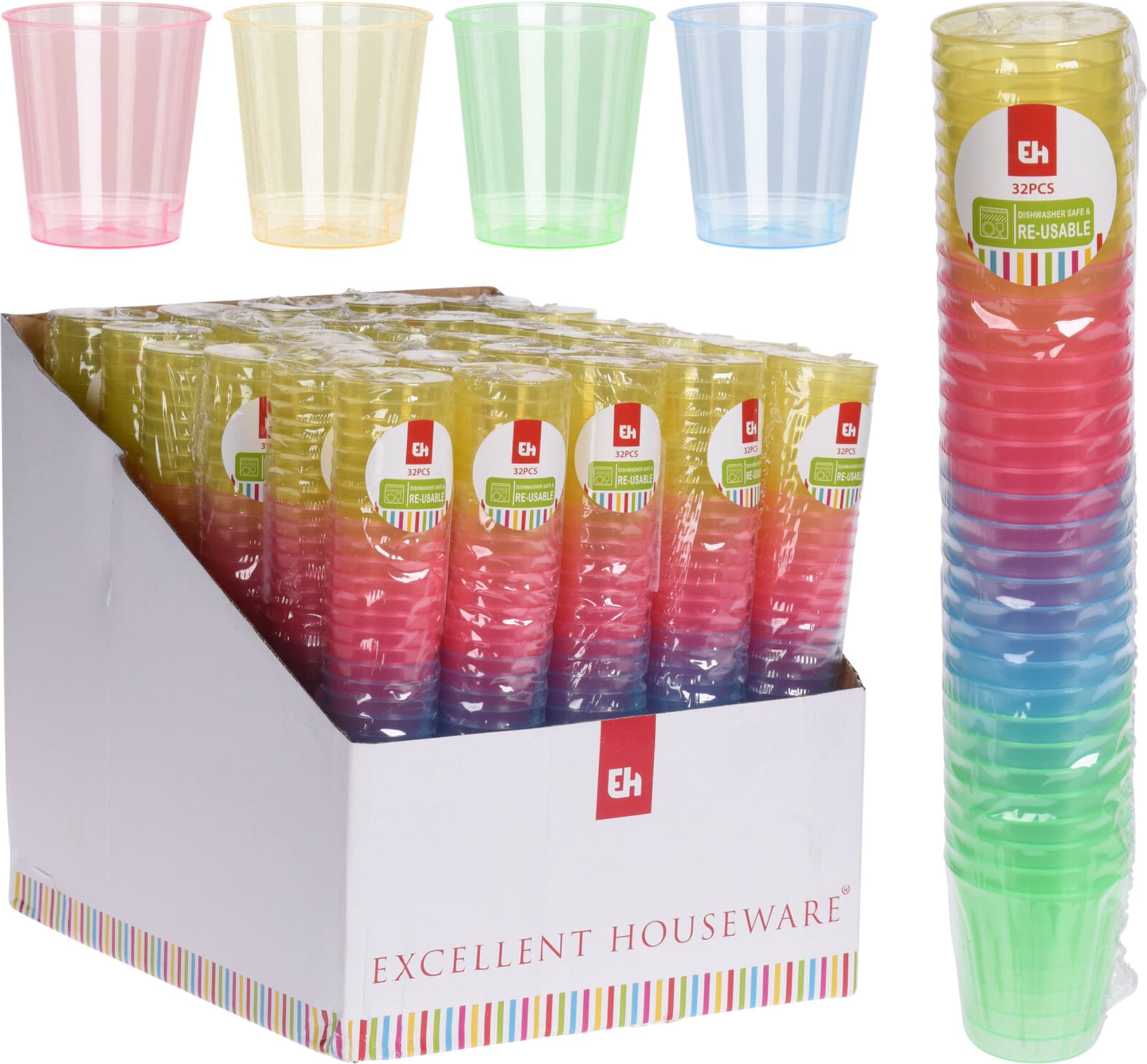 

KIELISZKI PLASTIKOWE 30ML KOMPLET 32SZT